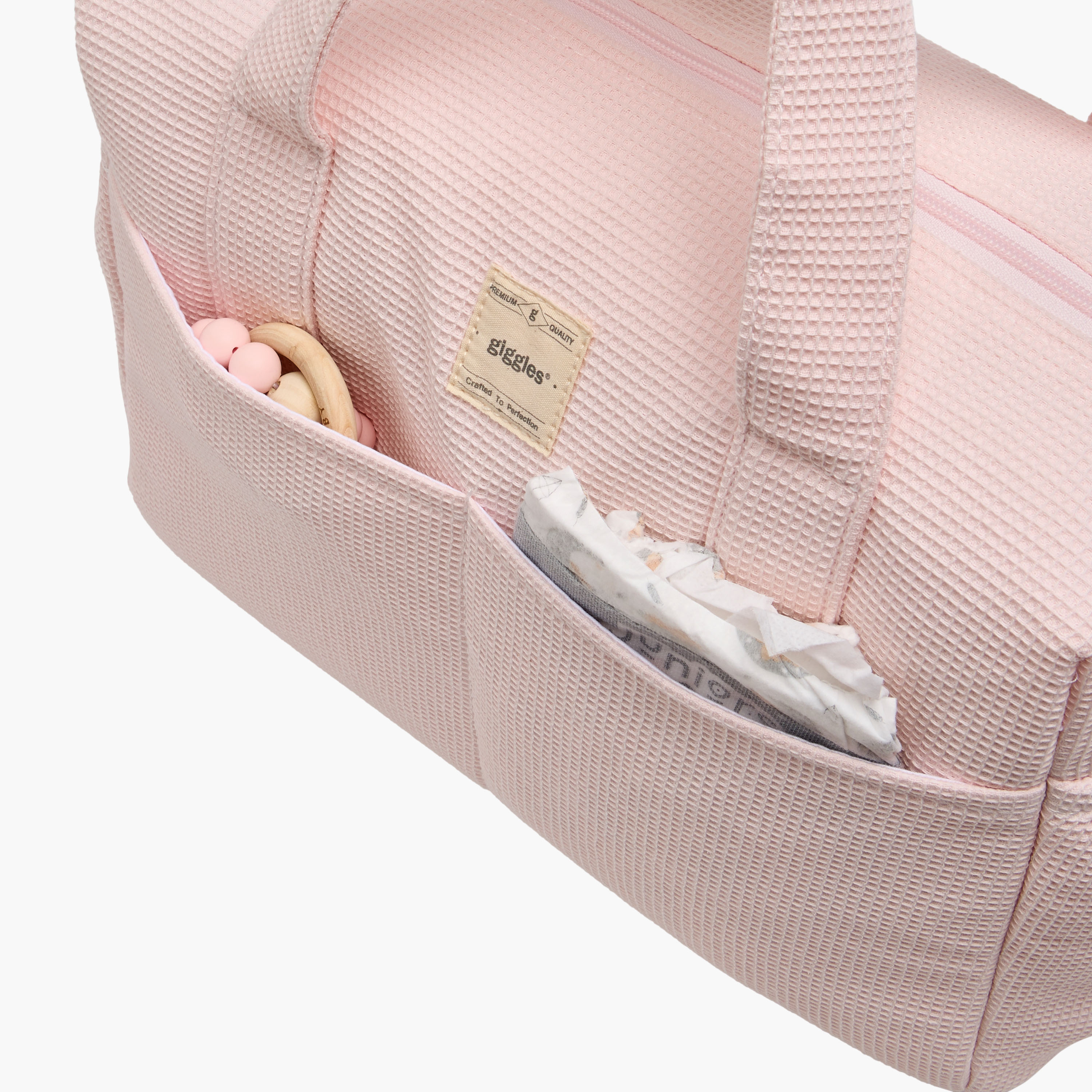 شنطة حفاضات بارزة الملمس من قماش بيكيه بمقابض من جيجلز-baby-gear-diaperbags-image-8