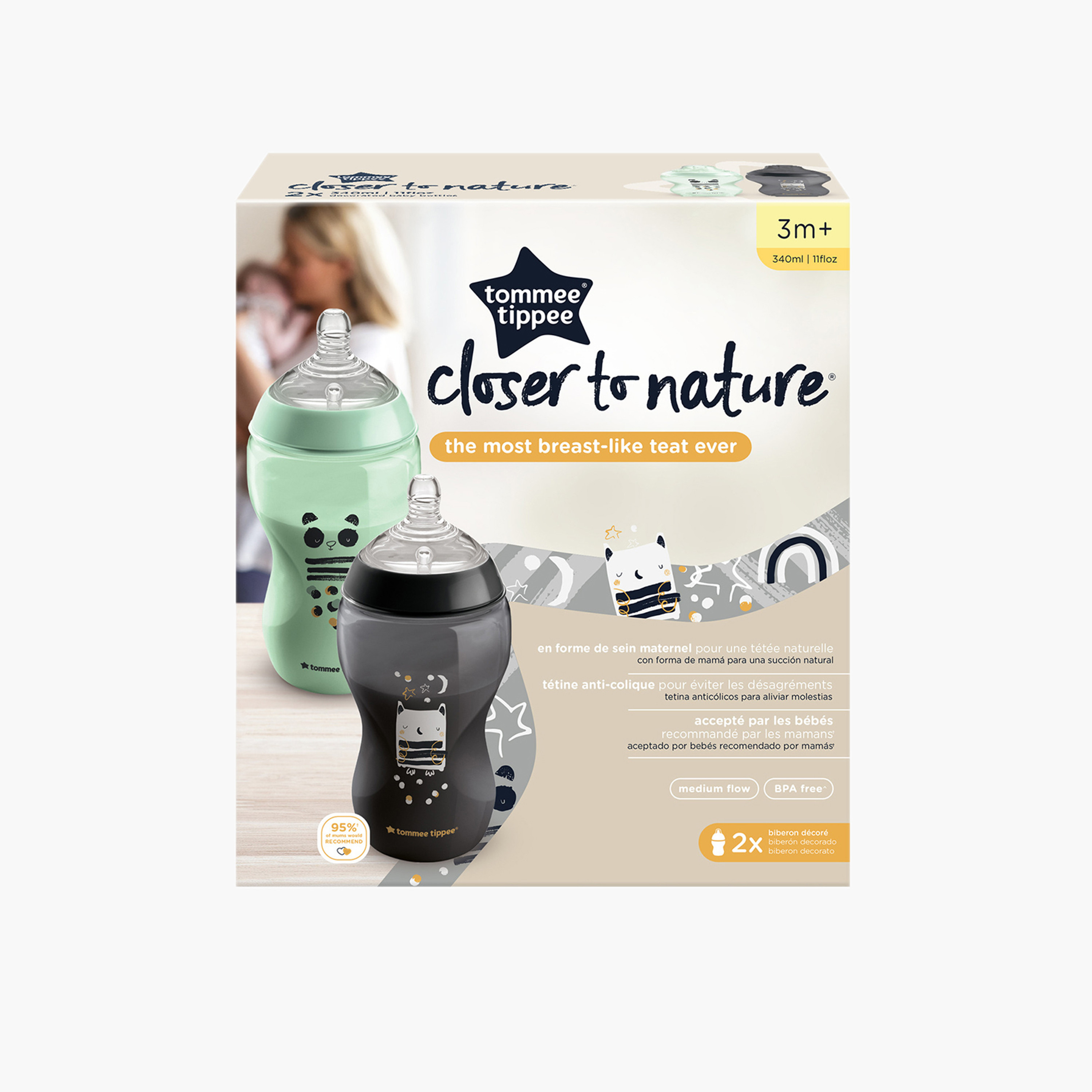 Tommee Tippee 2-Piece Printed Feeding Bottle Set - 340 ml-baby-feeding-feedingbottles-bottlesandteats-image-3