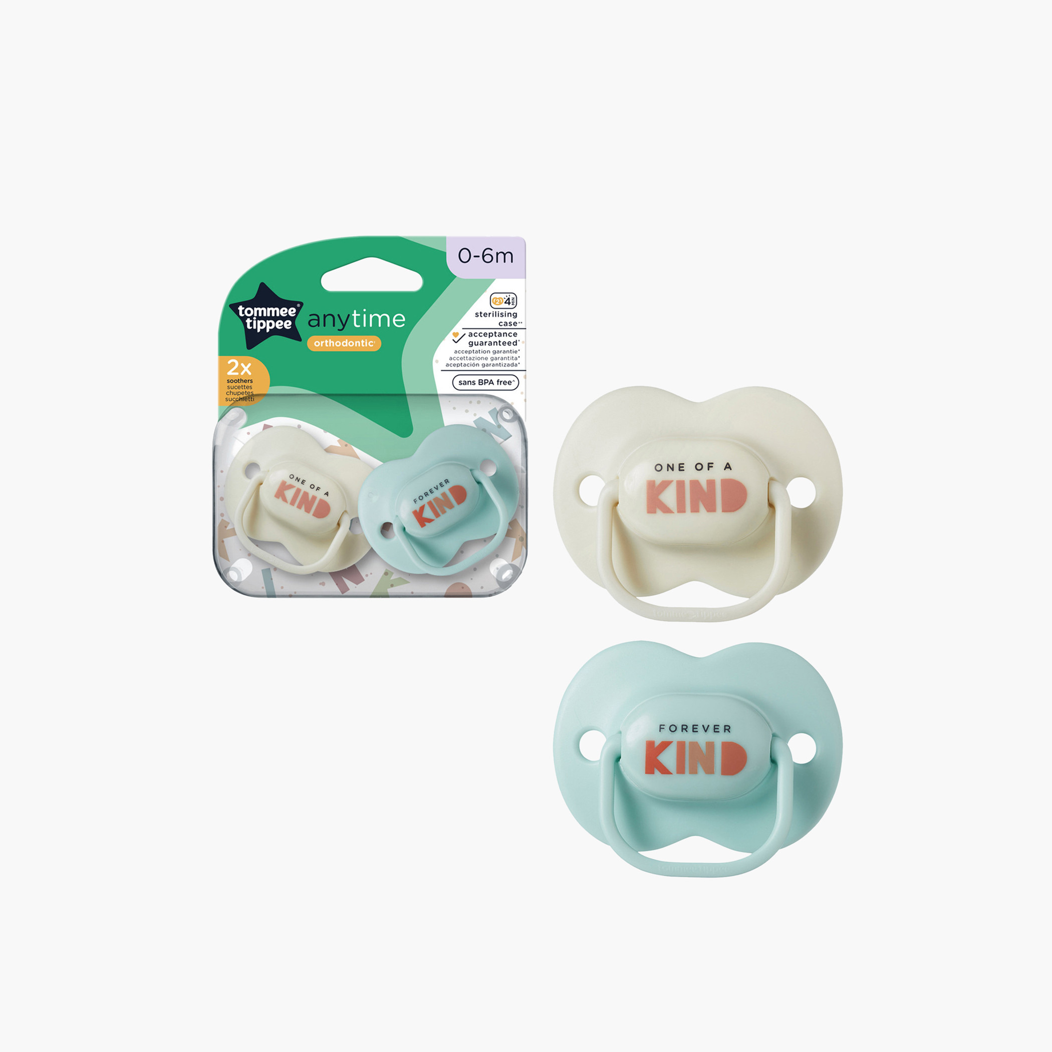 Tommee Tippee 2-Piece Assorted Anytime Orthodontic Soother Set - 0-6 months-baby-feeding-pacifiers-image-5