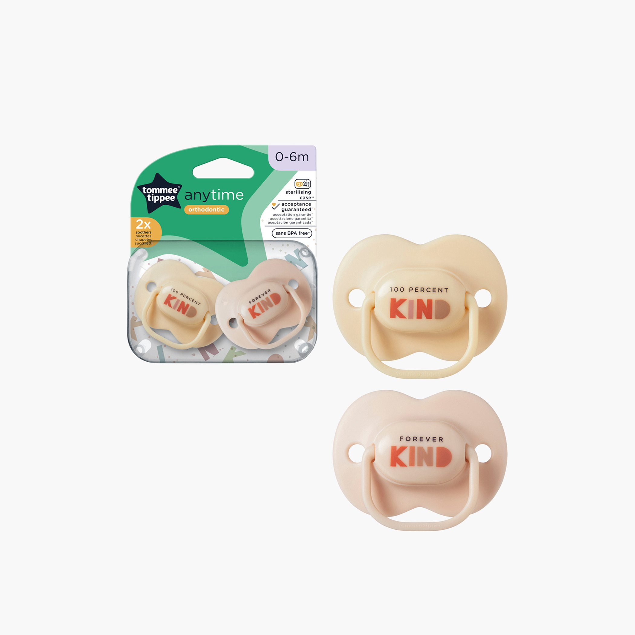 Tommee Tippee 2-Piece Assorted Anytime Orthodontic Soother Set - 0-6 months-baby-feeding-pacifiers-image-9