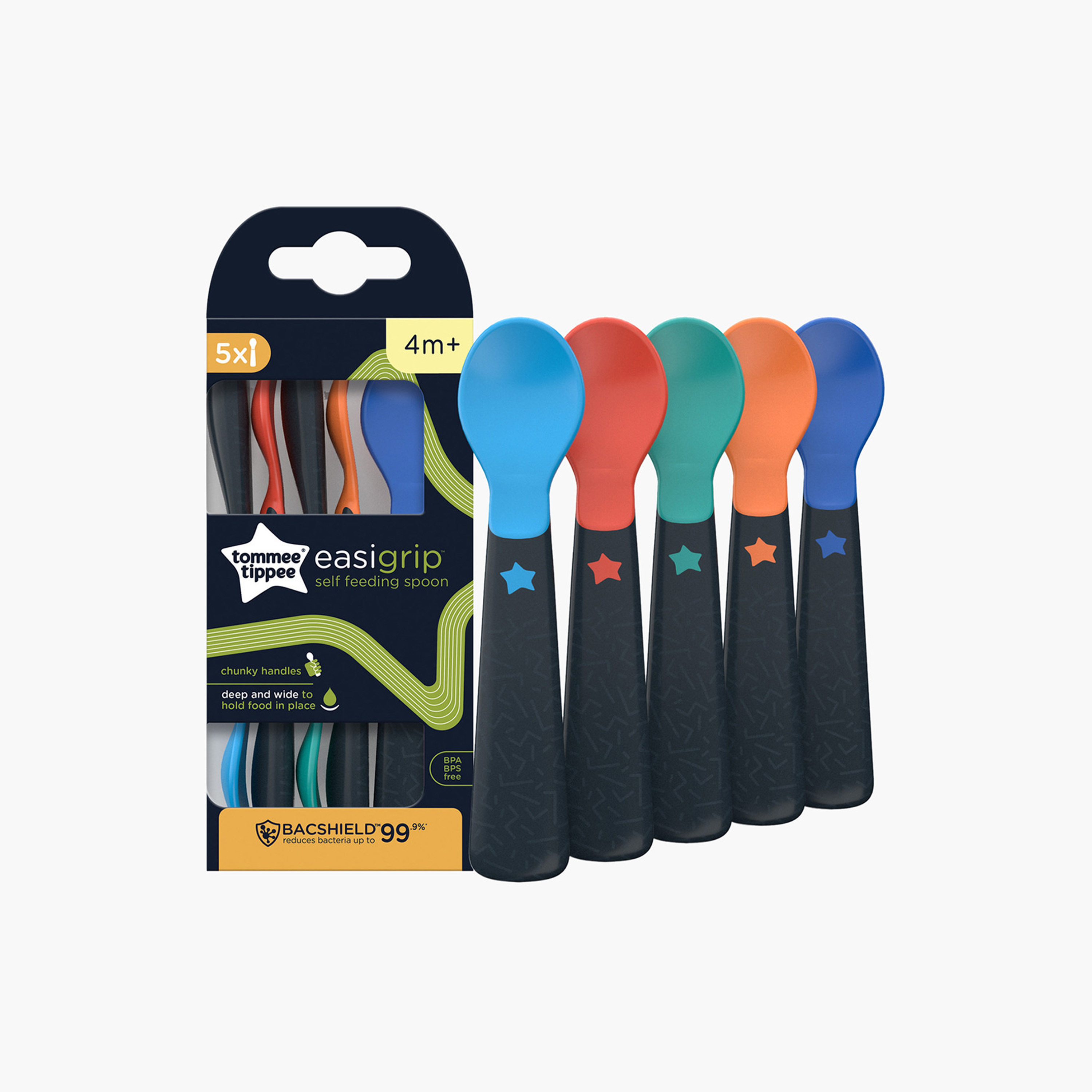 Tommee Tippee Easi Grip Feeding Spoon - Set of 5-baby-feeding-mealtimeessentials-image-2