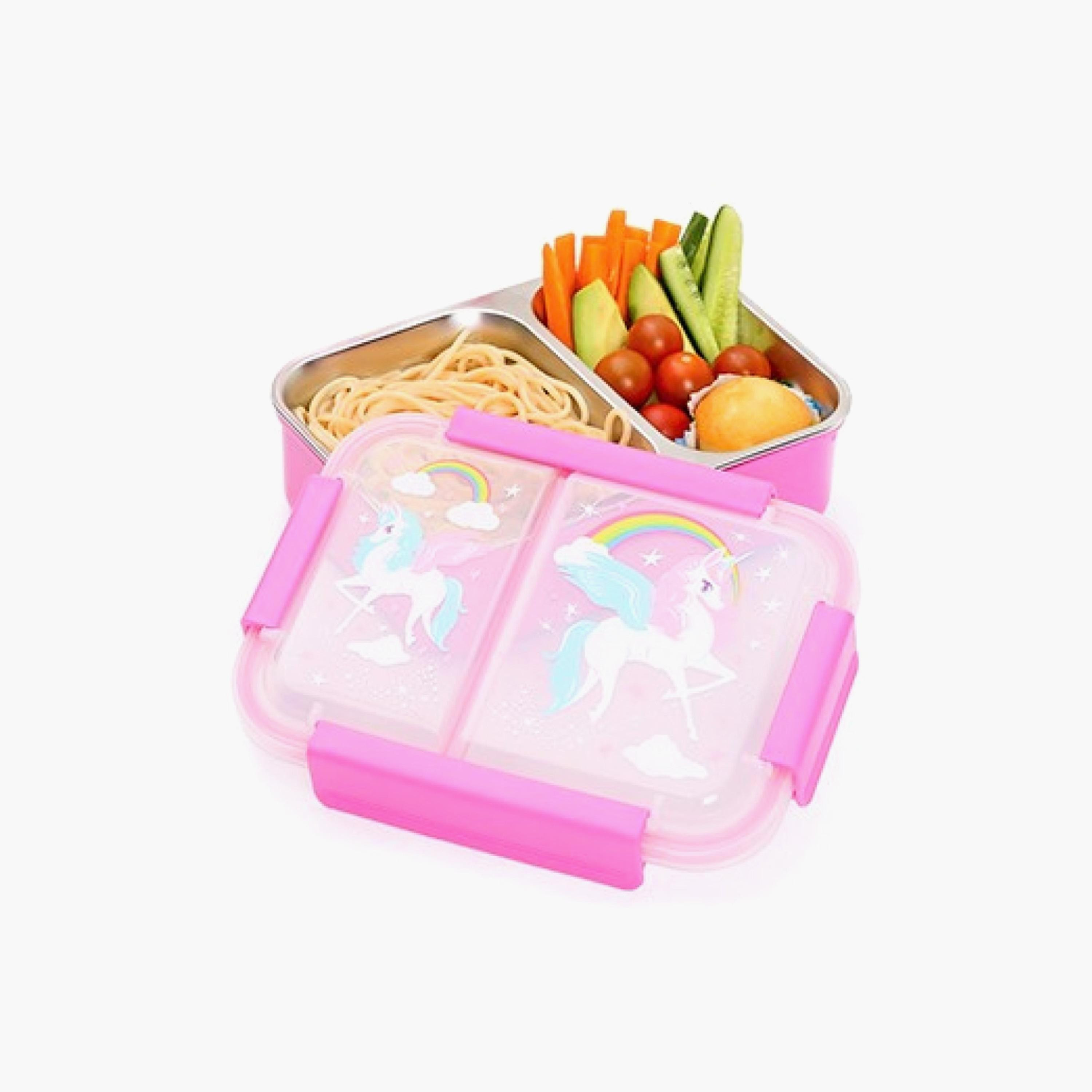 علبة غداء ستيل بينتو المعزولة من إيزي كيدز - الوردي-school-lunchessentials-lunchboxes-image-1