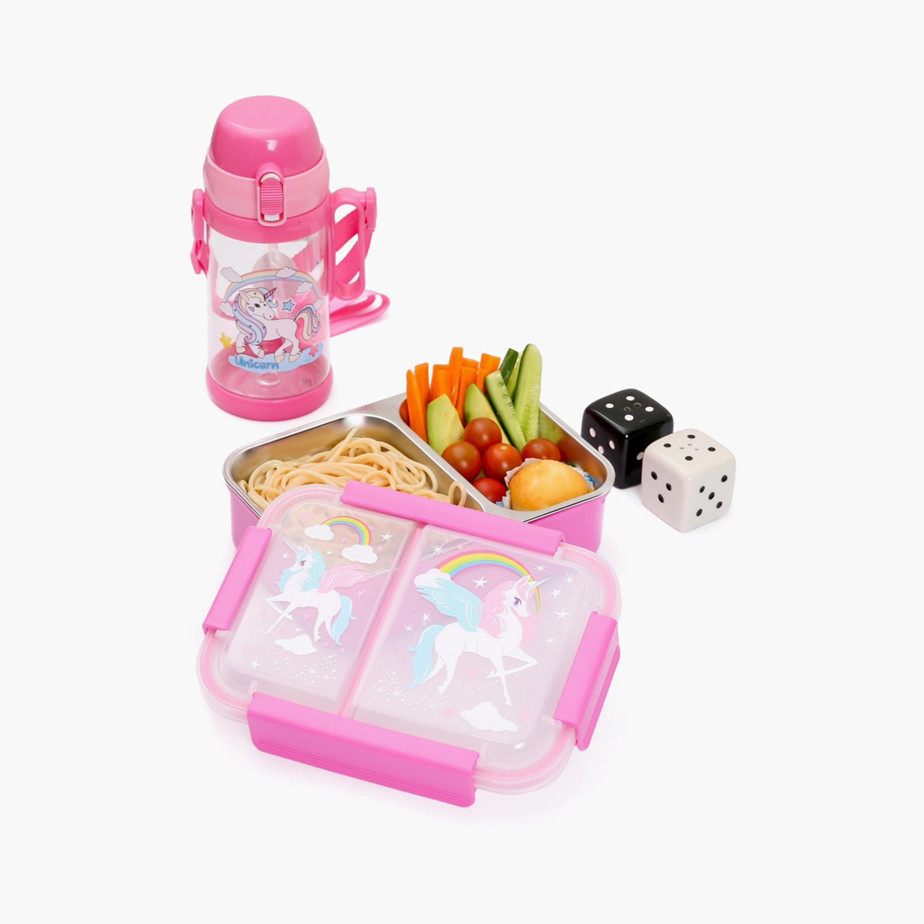 علبة غداء ستيل بينتو المعزولة من إيزي كيدز - الوردي-school-lunchessentials-lunchboxes-image-3