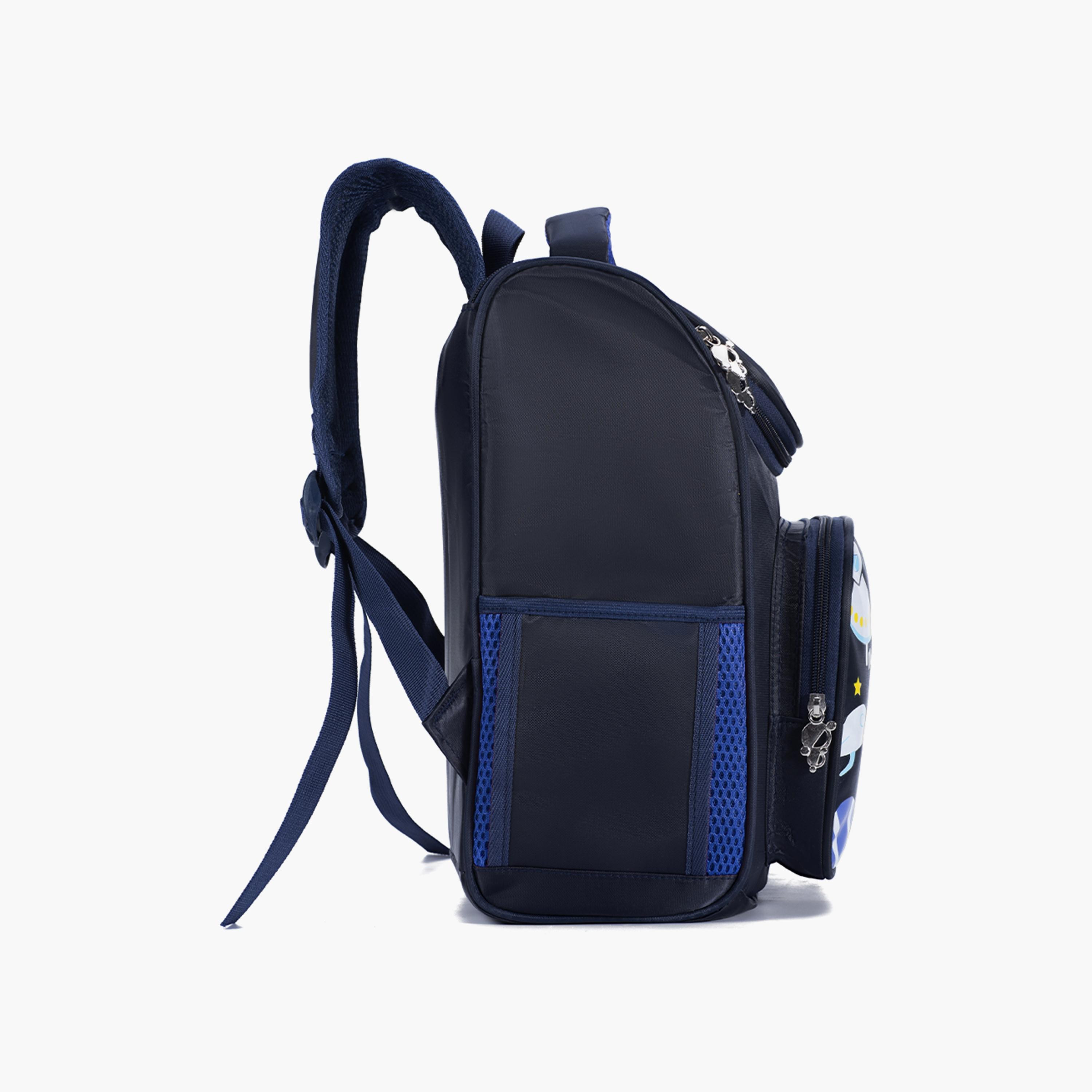 حقيبة المدرسة رائد الفضاء من إيزي كيدز - أزرق-school-bagsandbackpacks-backpacks-image-5