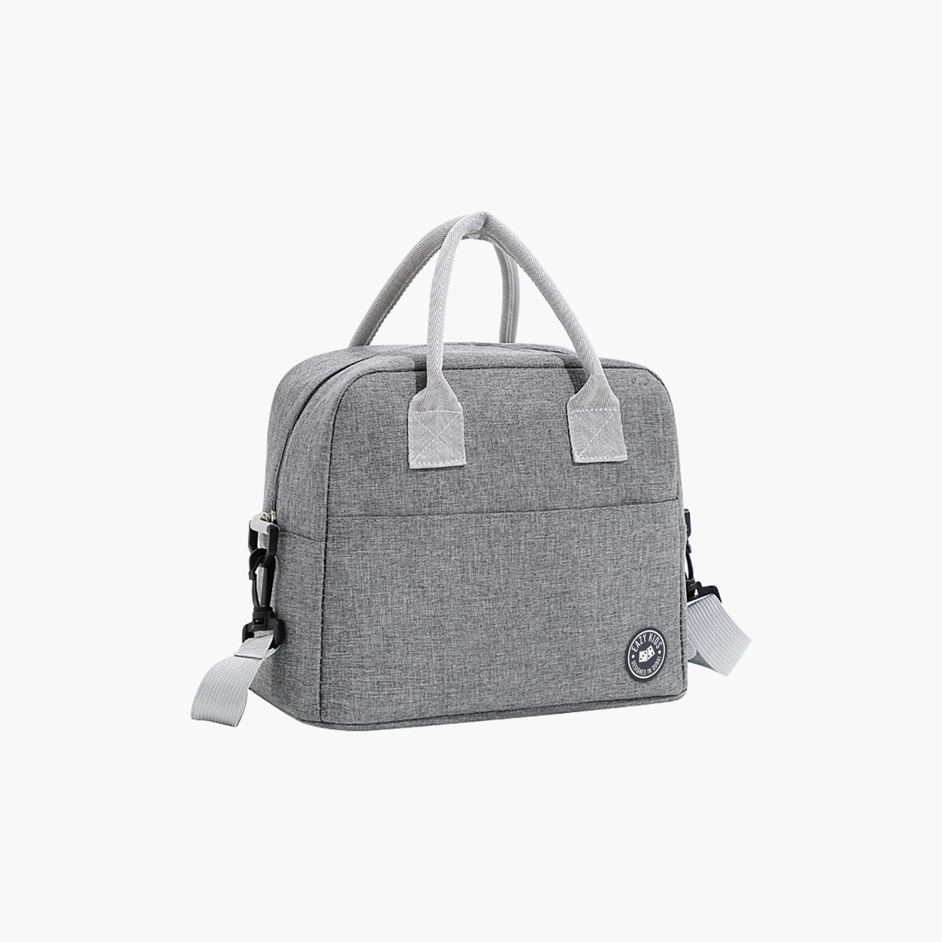Eazy Kids Insulated Lunch Bag- Grey-school-lunchessentials-lunchbags-image-1