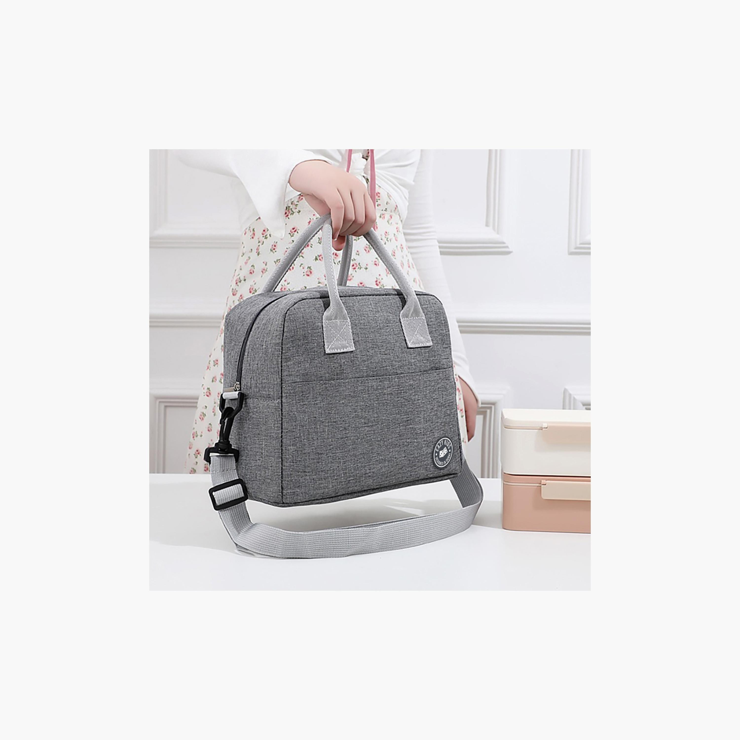 Eazy Kids Insulated Lunch Bag- Grey-school-lunchessentials-lunchbags-image-2