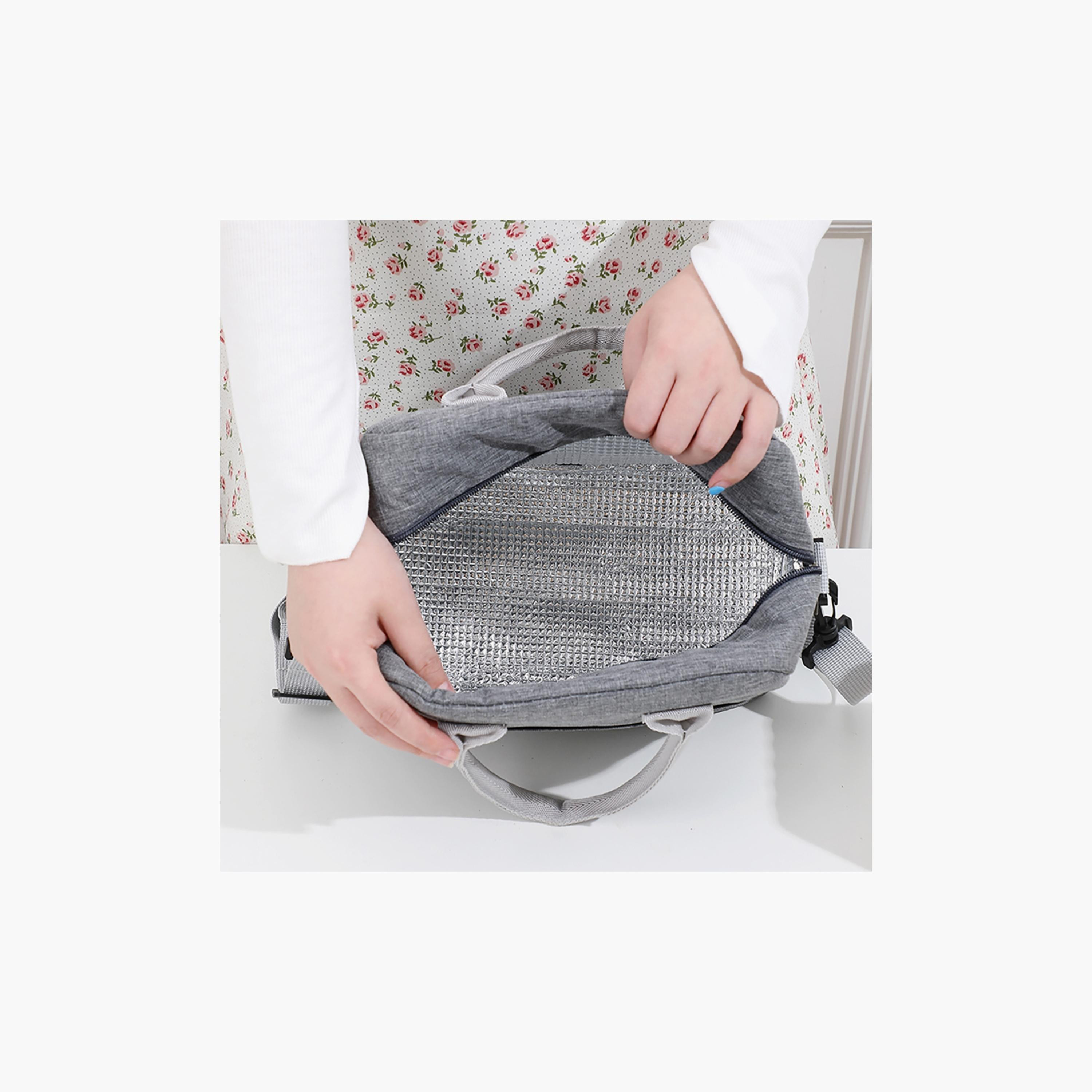 Eazy Kids Insulated Lunch Bag- Grey-school-lunchessentials-lunchbags-image-3