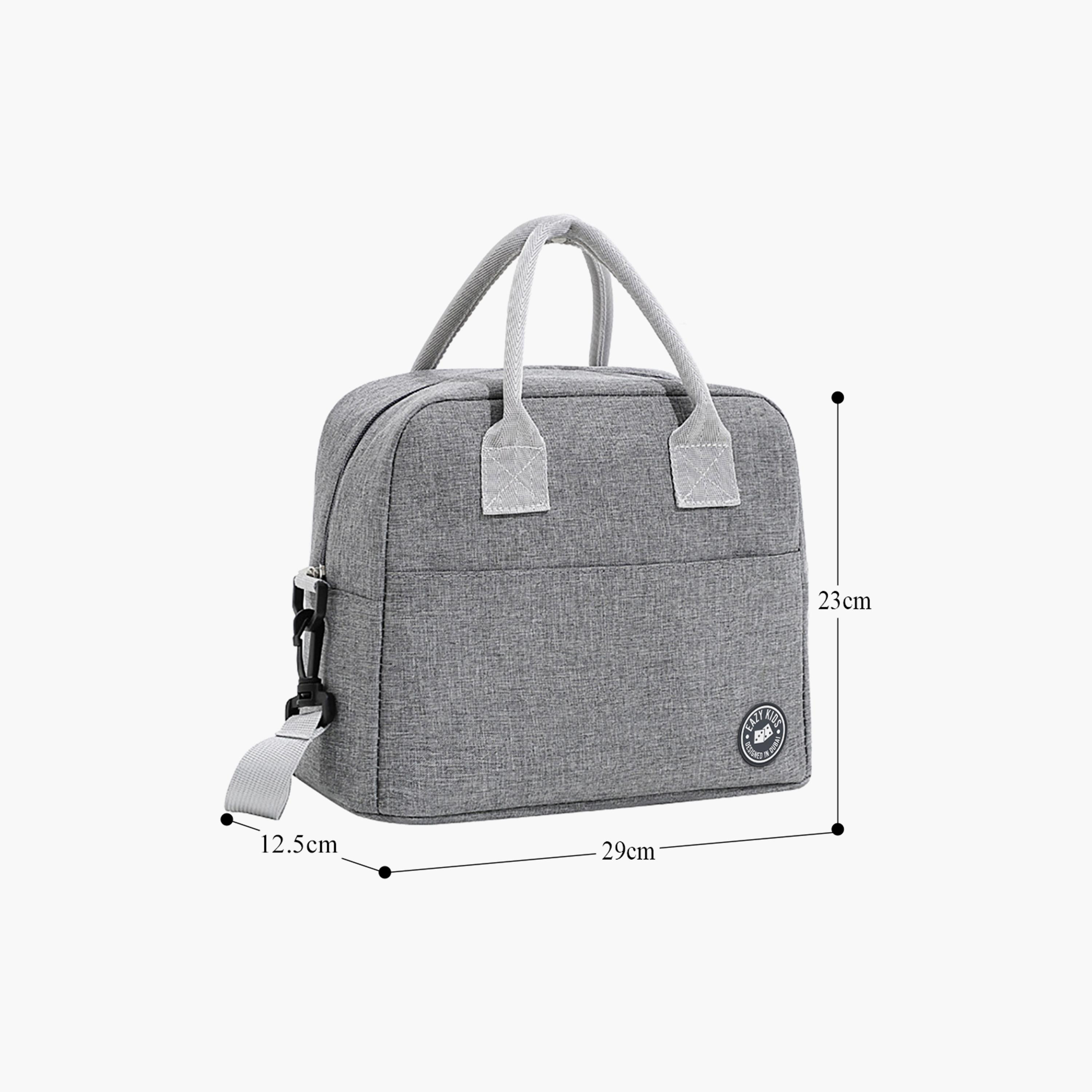 Eazy Kids Insulated Lunch Bag- Grey-school-lunchessentials-lunchbags-image-5