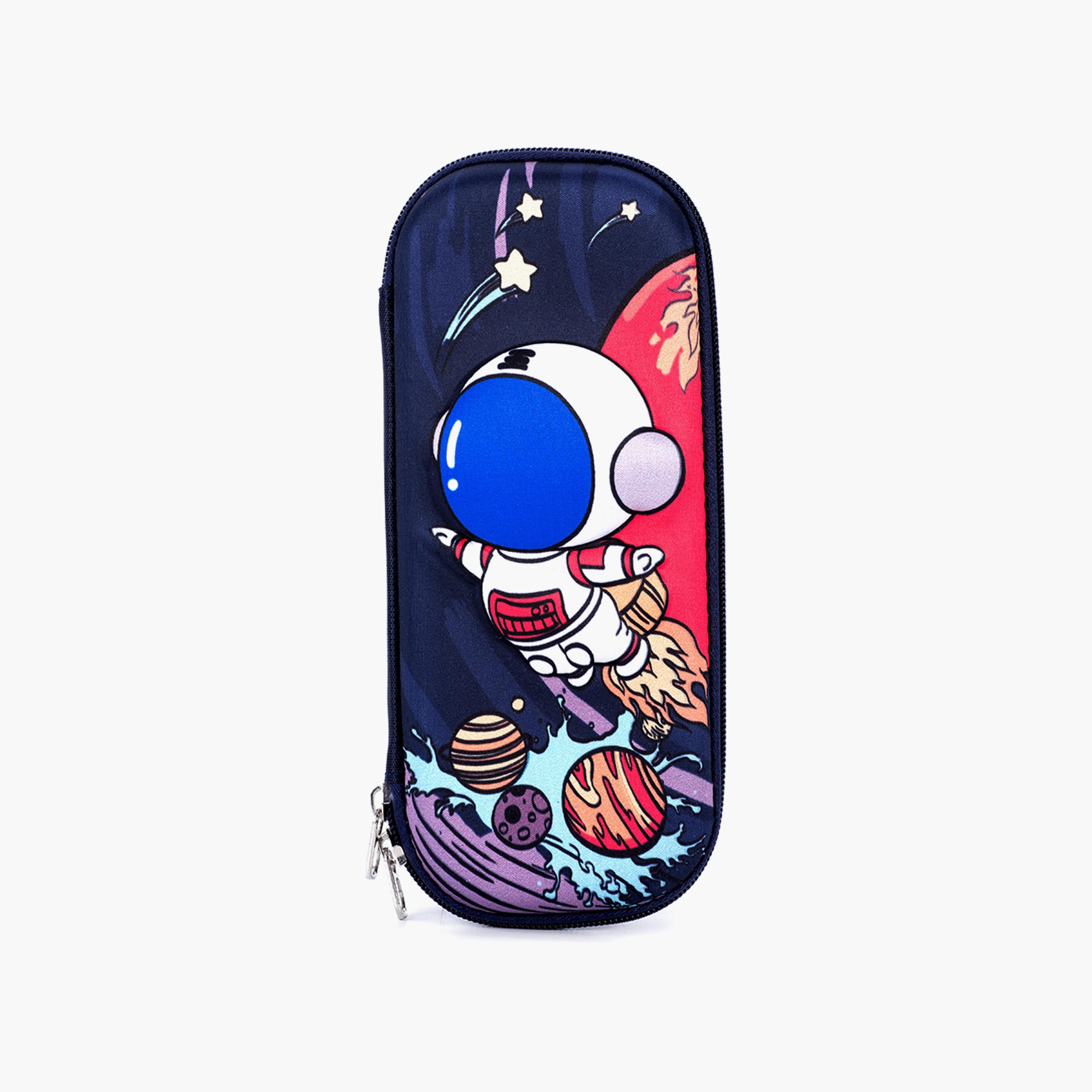 Eazy Kids 3D Astronaut Pencil Case-Blue-school-stationery-pencilcases-image-1