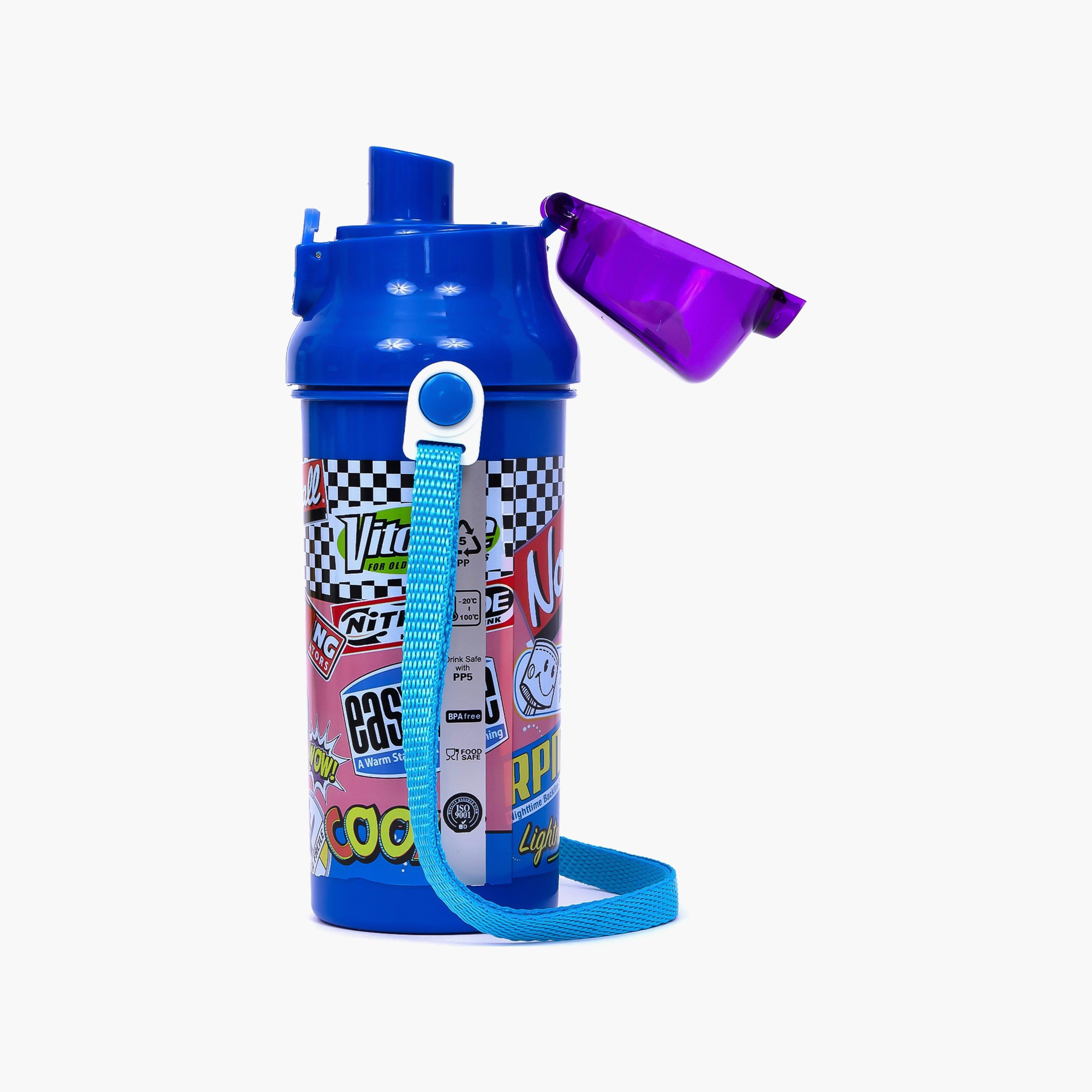 Eazy Kids Water Bottle 600 ML - Blue-school-waterbottles-image-4