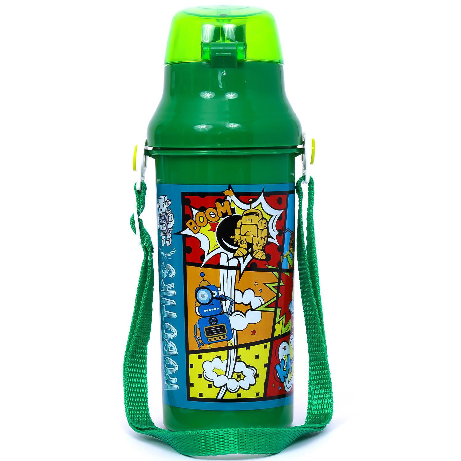 Eazy Kids Water Bottle 600 ML - Green-school-waterbottles-image-2