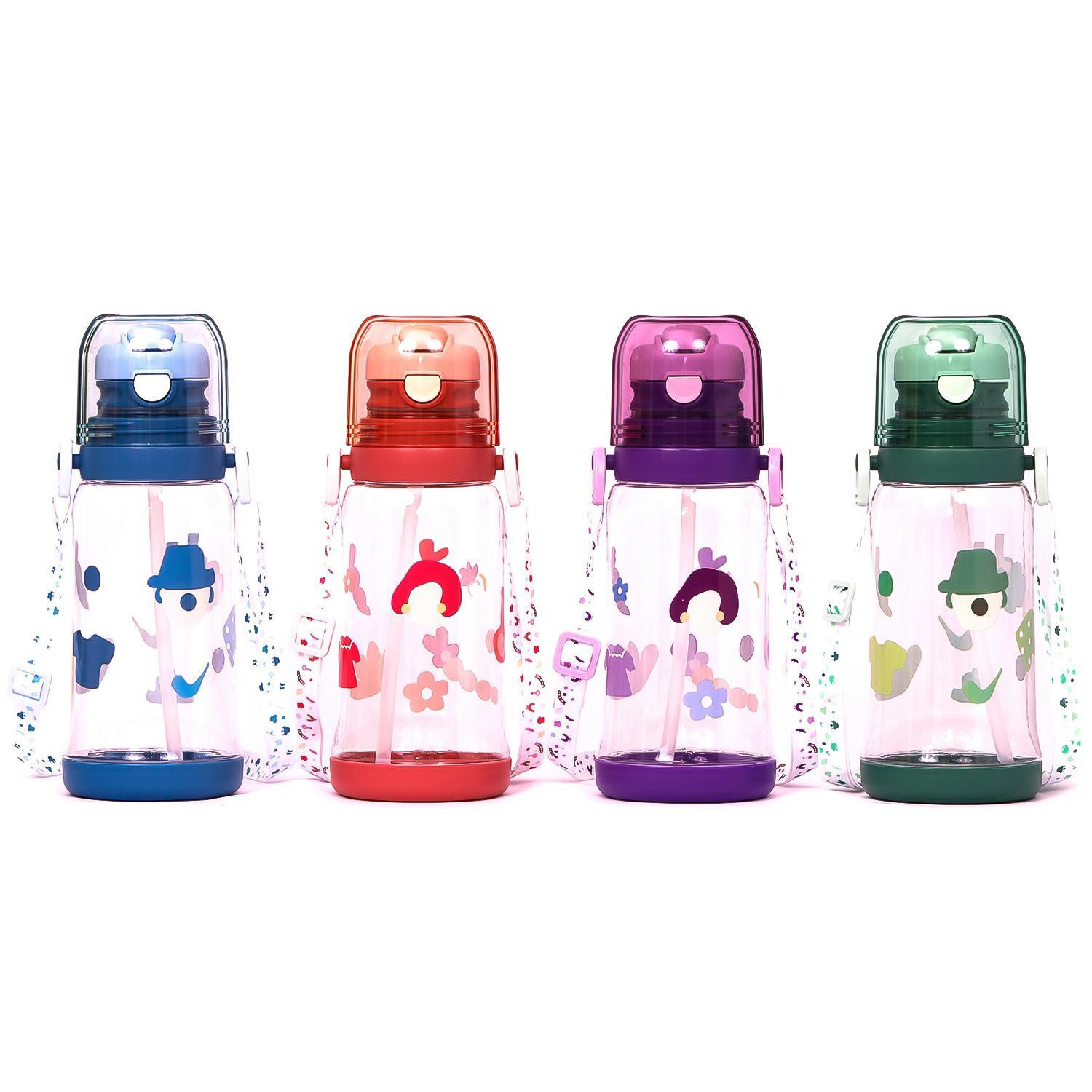 Eazy Kids Water Bottle 600 ML Wt Straw - Pink-school-waterbottles-image-6