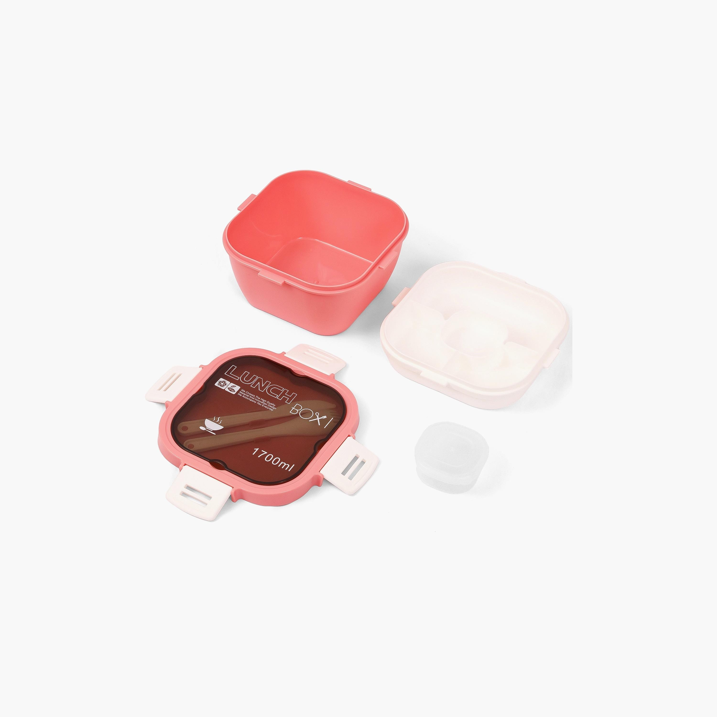 علبة غداء من إيزي كيدز - وردي-school-lunchessentials-lunchboxes-image-4