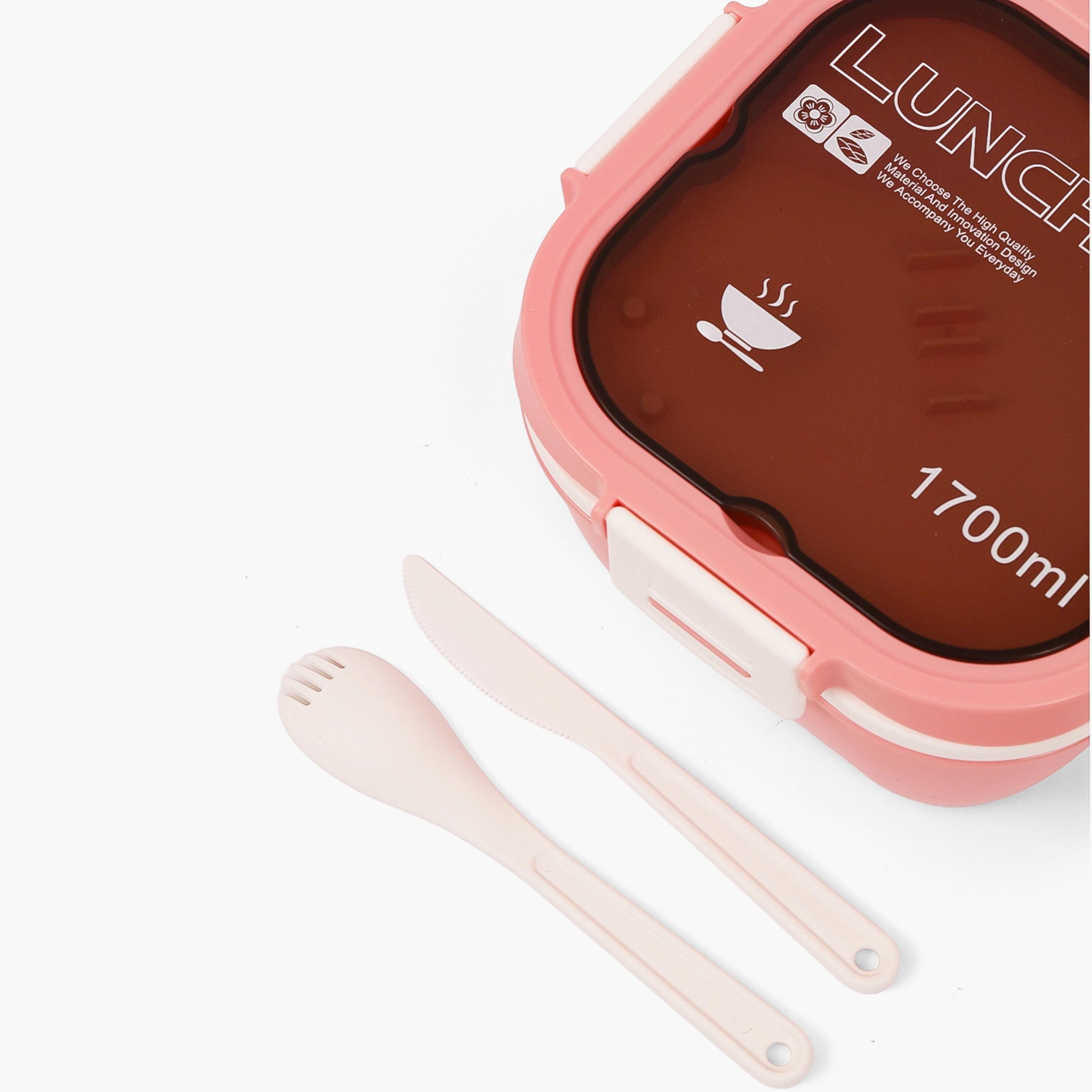علبة غداء من إيزي كيدز - وردي-school-lunchessentials-lunchboxes-image-5