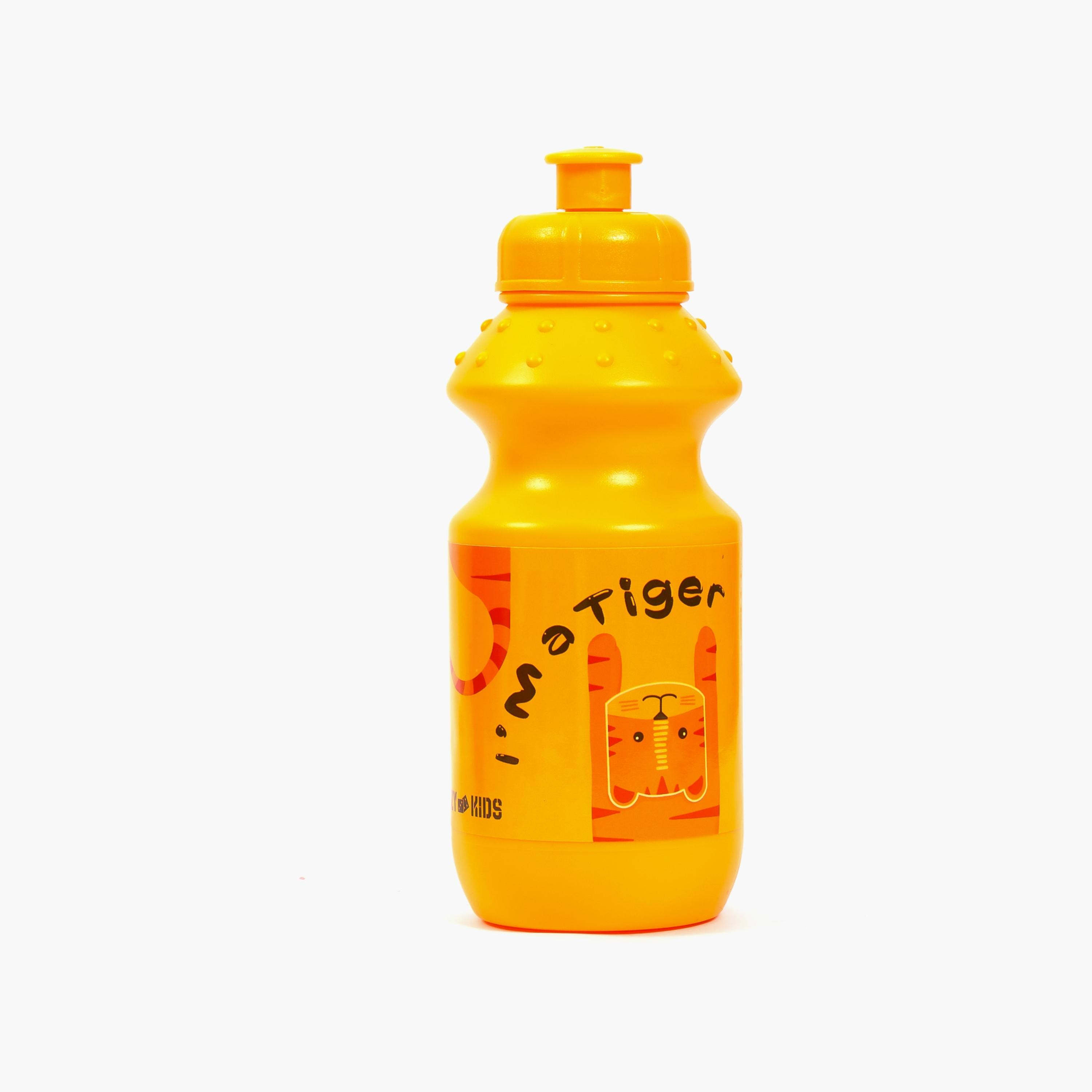 Eazy Kids Lunch Box And Water Bottle With Bag - Tiger Yellow-school-lunchessentials-sets-image-5