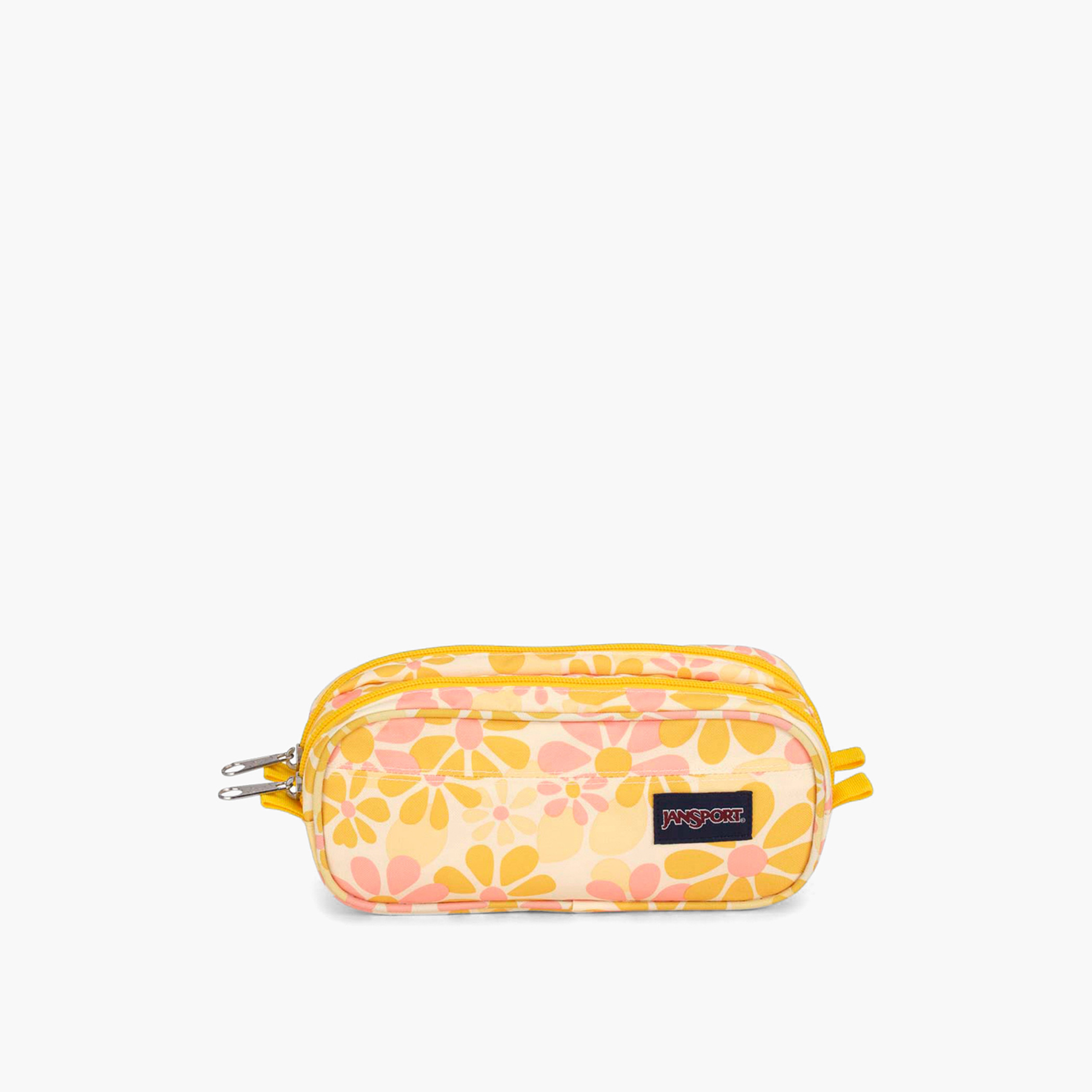 Jansport Floral Print 2-Compartment Pencil Case with Zip Closure - Lifetime Warranty-school-stationery-pencilcases-image-1