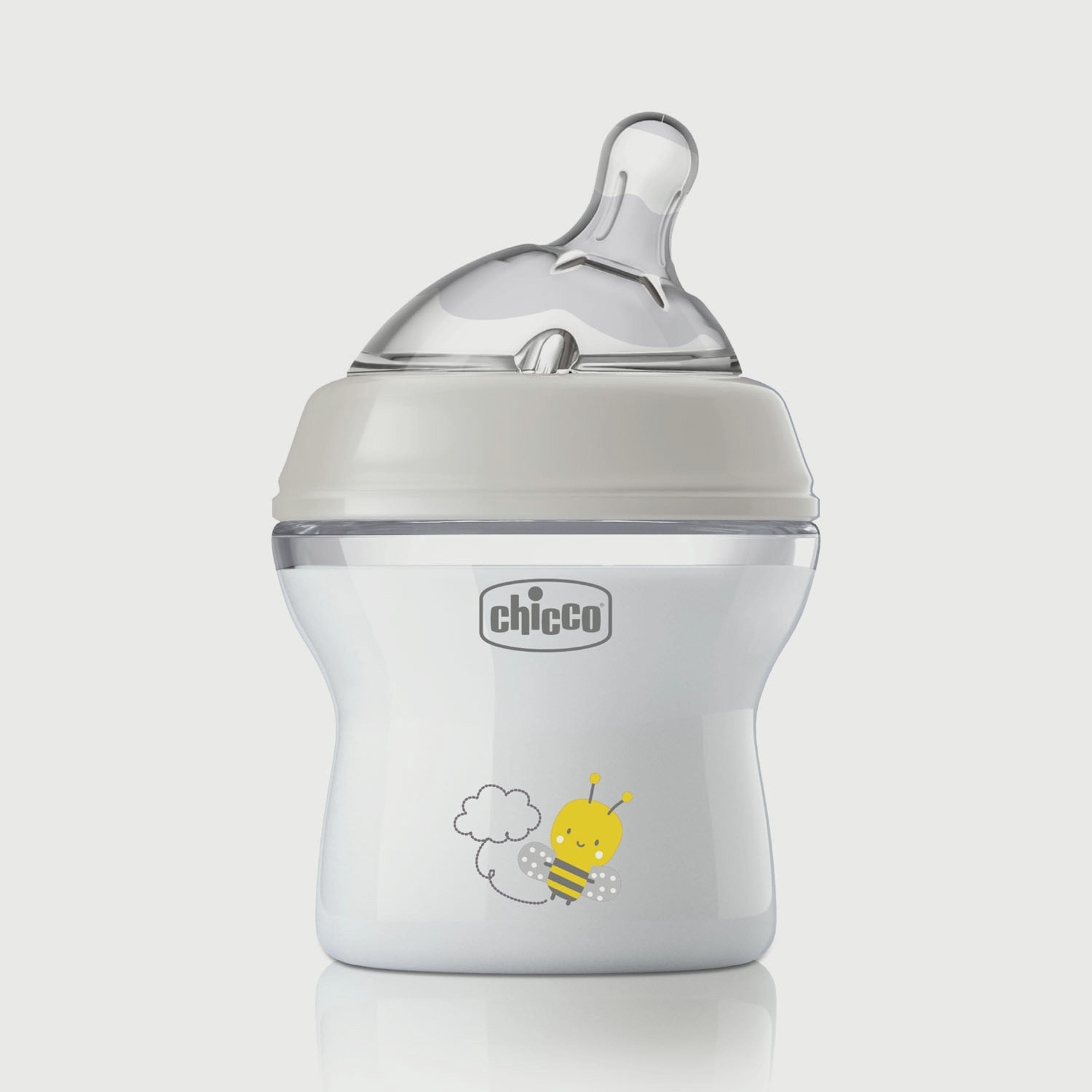Chicco Naturalfeeling Bottle 150Ml Slow Flow Silicone, Neutral-baby-feeding-feedingbottles-bottlesandteats-image-1