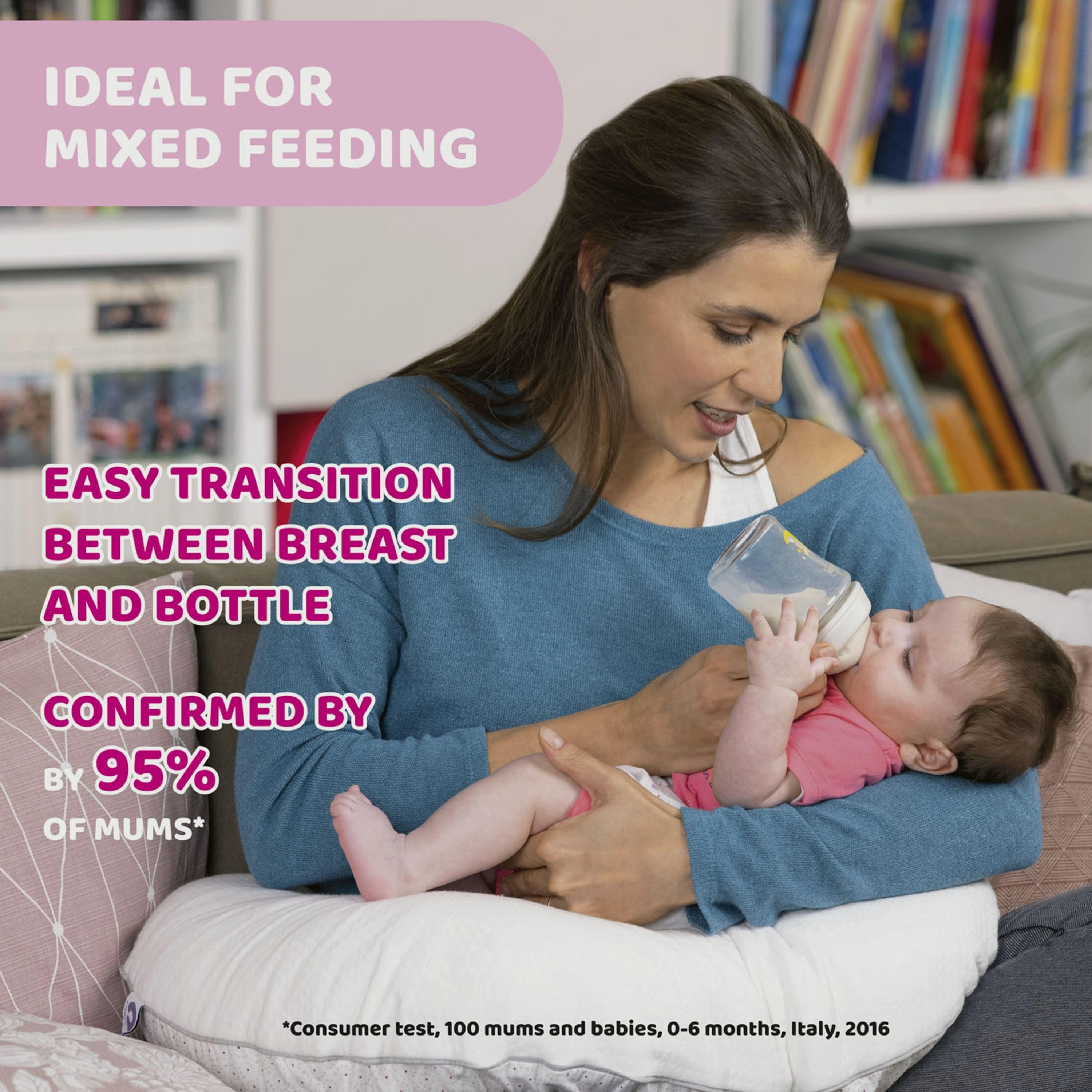 Chicco Naturalfeeling Bottle 150Ml Slow Flow Silicone, Neutral-baby-feeding-feedingbottles-bottlesandteats-image-5