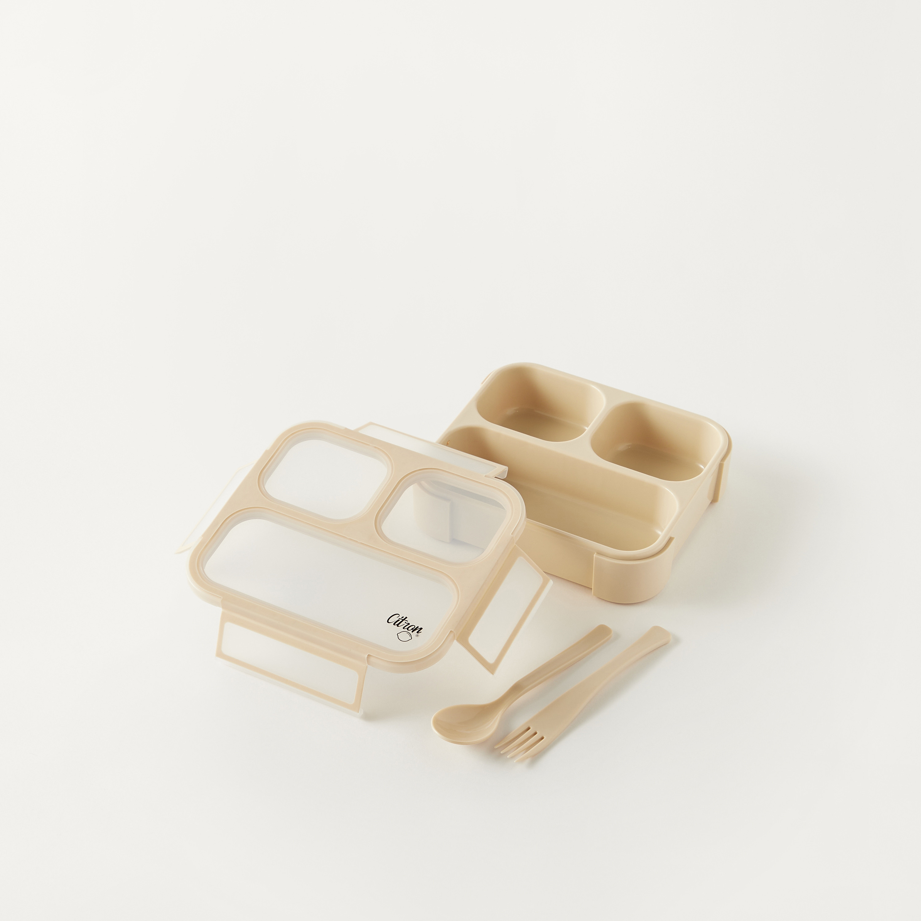 Citron Sectioned Bento Lunch Box with Fork and Spoon-school-lunchessentials-lunchboxes-image-4