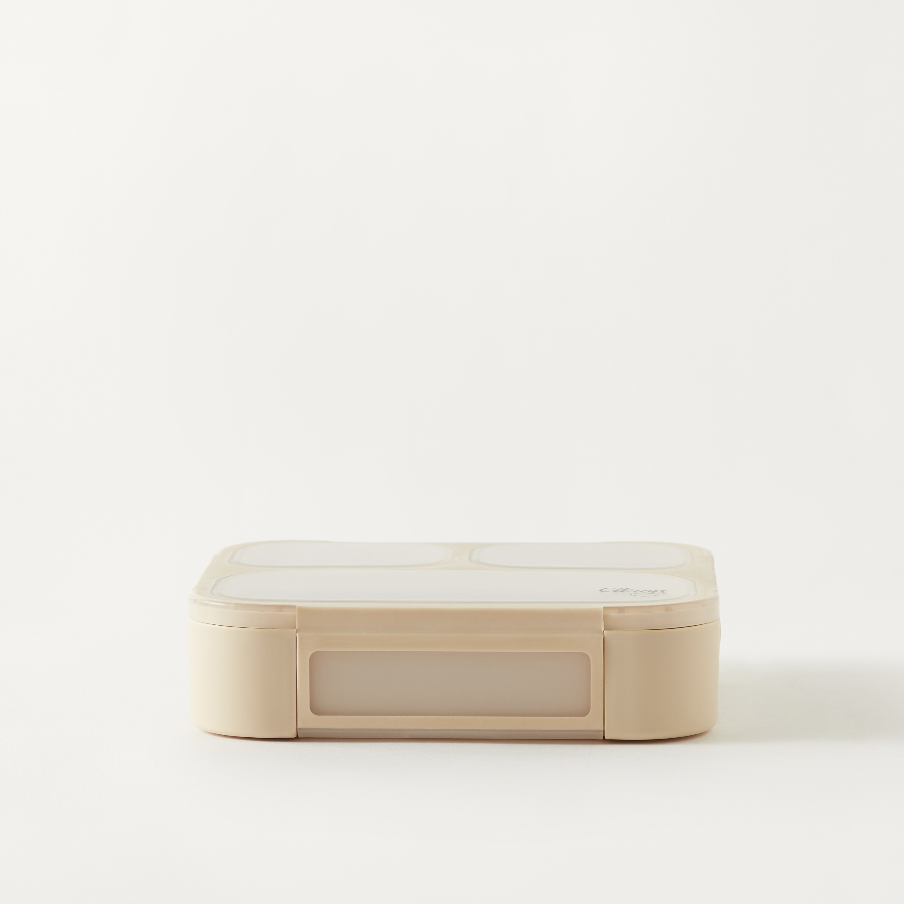 Citron Sectioned Lunch Box with Fork and Spoon-school-lunchessentials-lunchboxes-image-1
