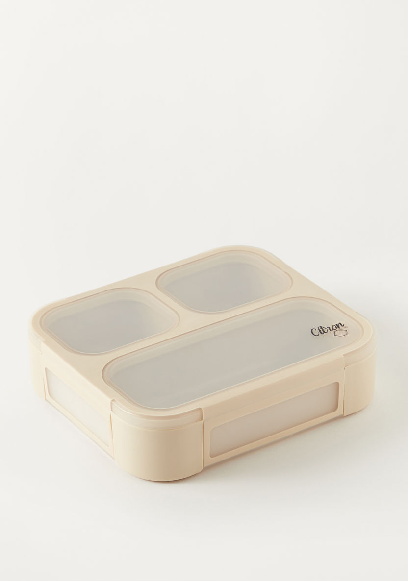 Buy Citron Sectioned Lunch Box with Fork and Spoon Online for Kids ...