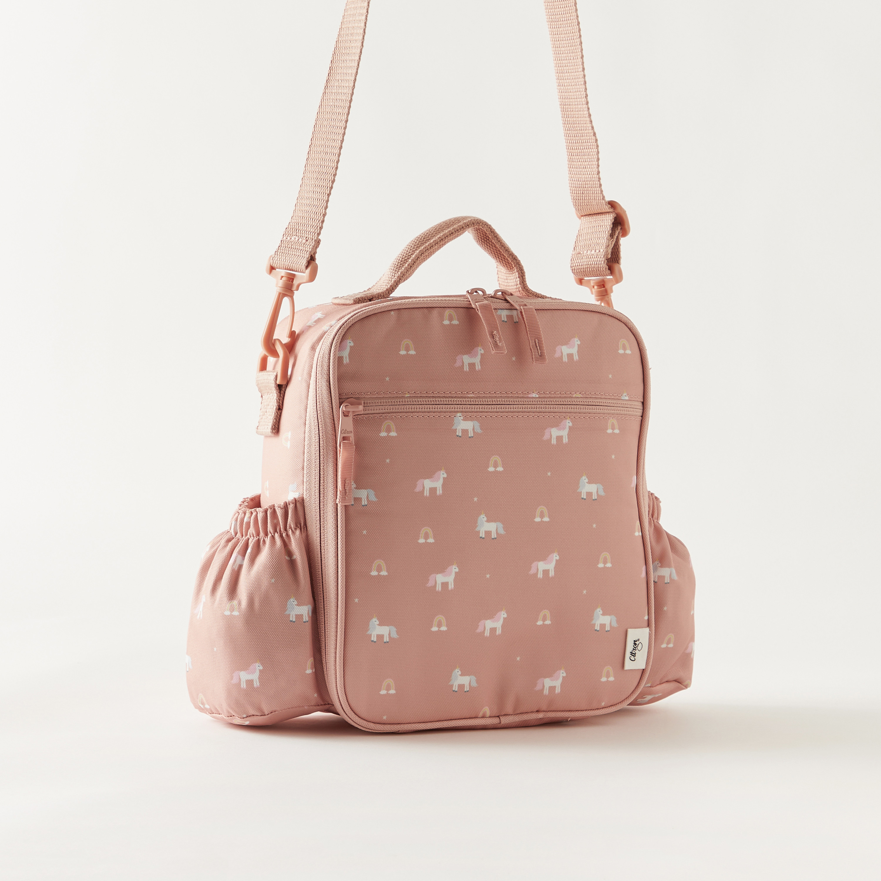 Citron Unicorn Print Insulated Lunch Bag with Shoulder Straps-school-lunchessentials-lunchbags-image-3