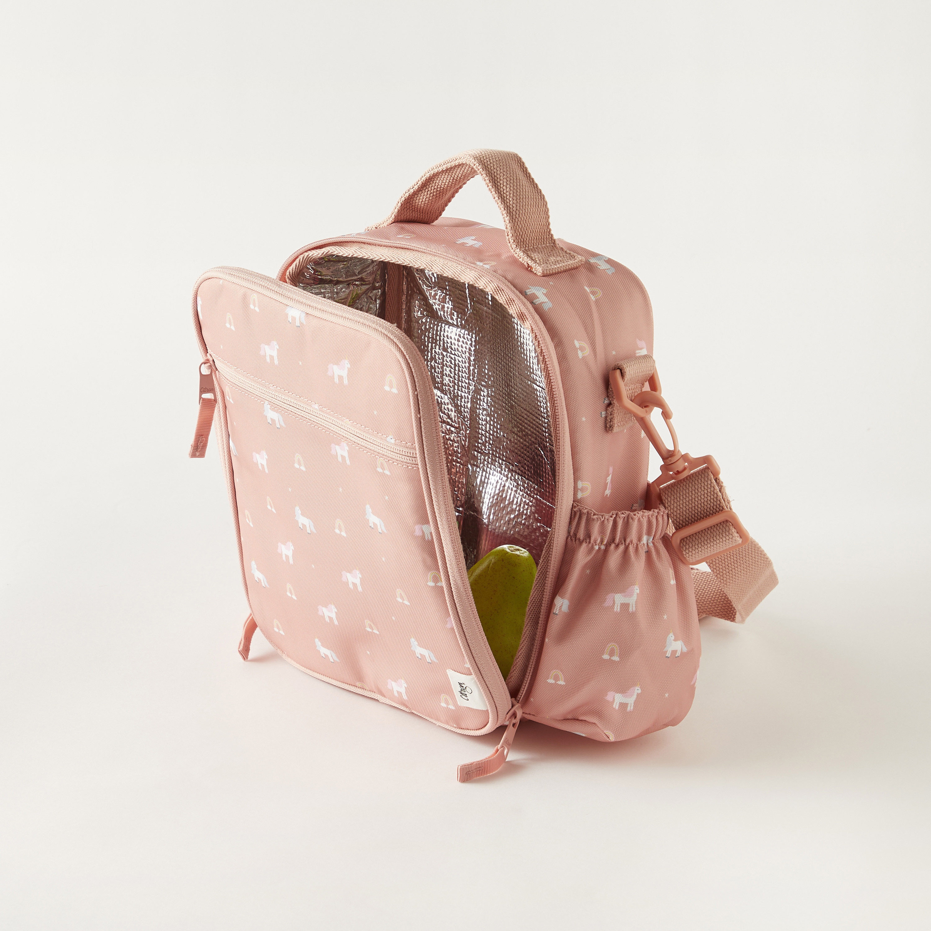 Citron Unicorn Print Insulated Lunch Bag with Shoulder Straps-school-lunchessentials-lunchbags-image-5
