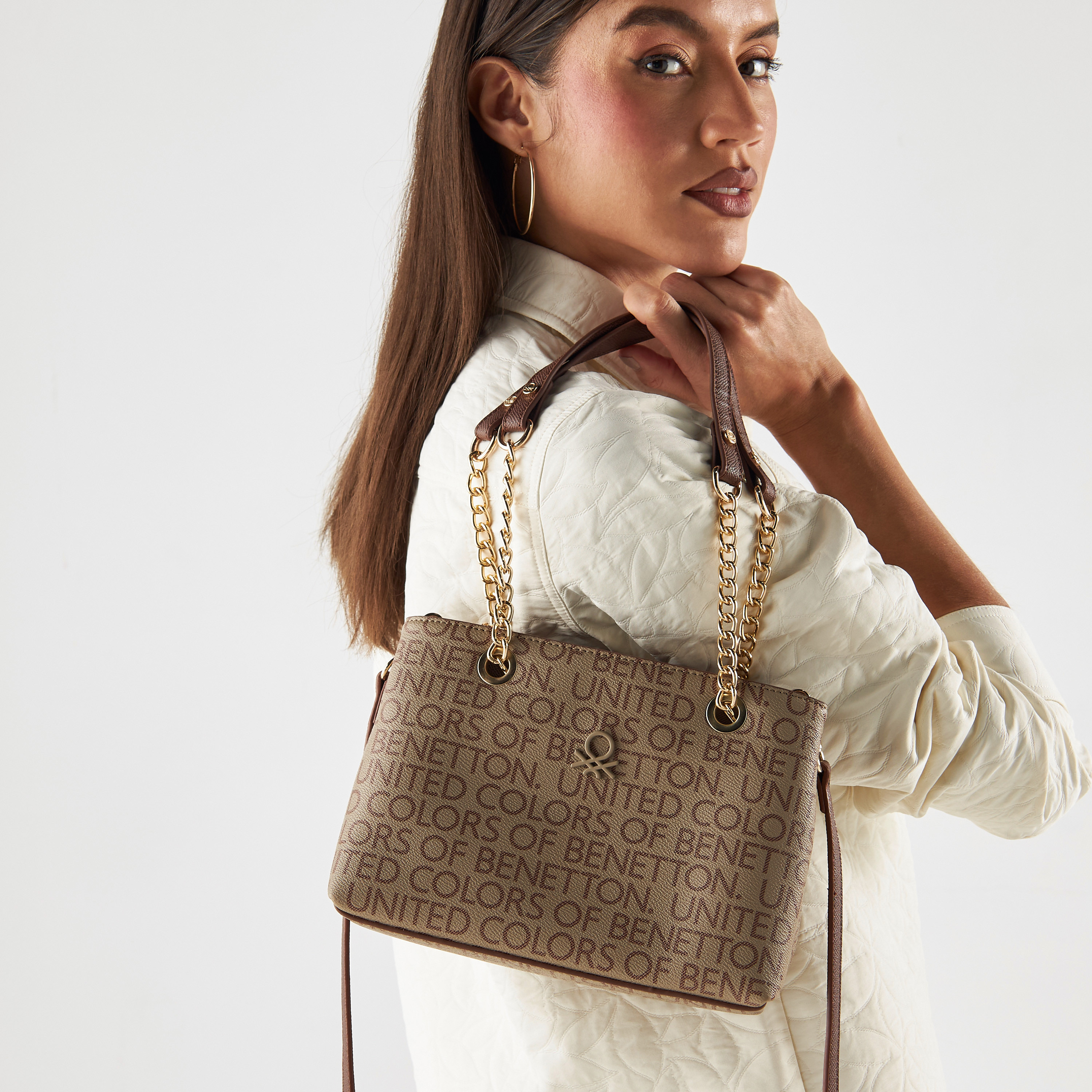 United Colors of Benetton Monogram Print Tote Bag-women-bagsandwallets-handbags-image-2