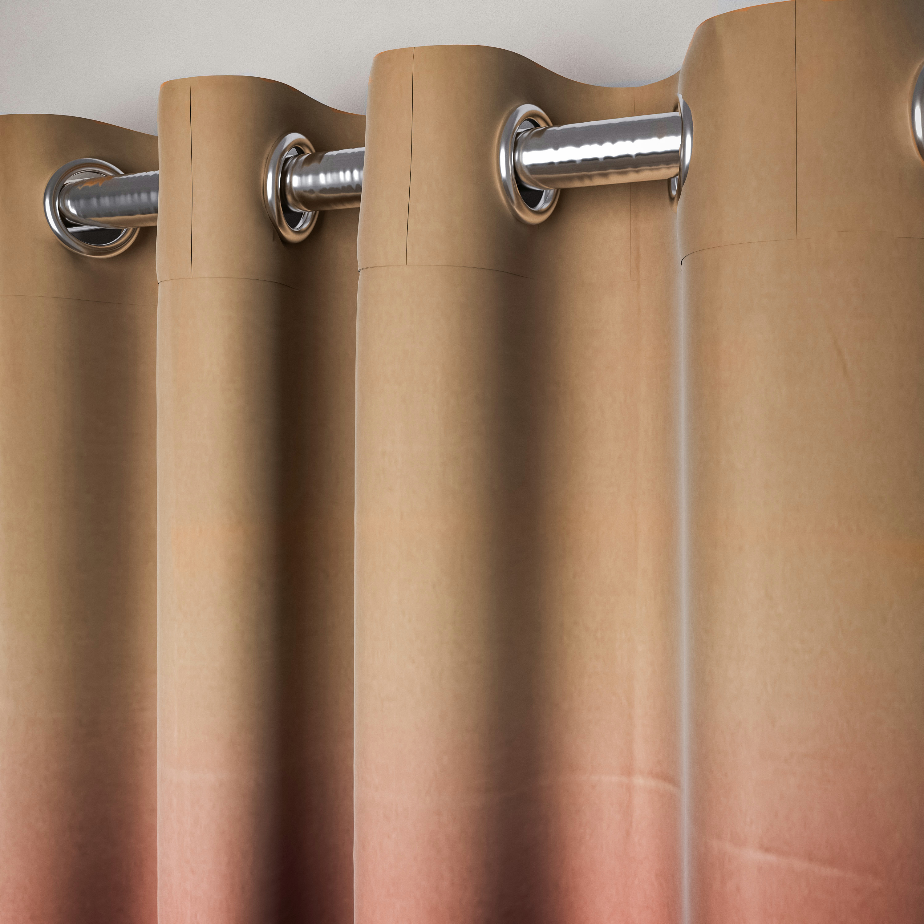 ستارة سادة شبه معتّمة بحلقات - 240x132 سم-household-bathandlaundry-shower-showercurtainrods-image-3