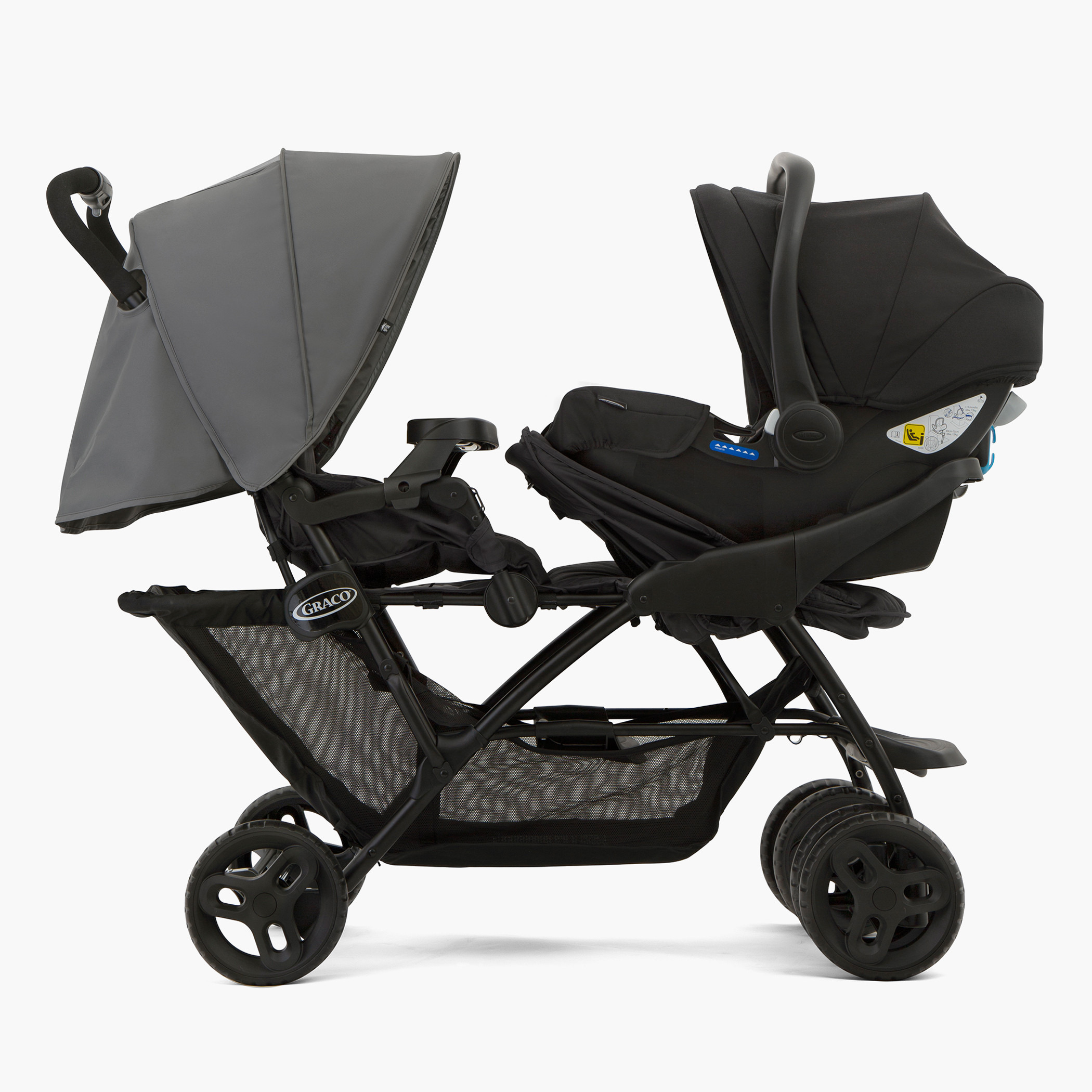 Buy Graco Stadium Duo Stroller Titanium Online Babyshop UAE