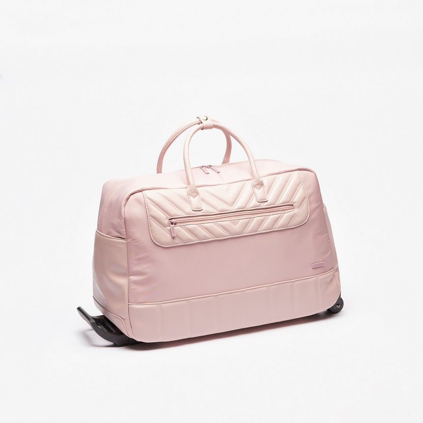 Elle Duffle Trolley Duffle Bag with Retractable Handle and Zip Closure-Duffle Bags-image-1