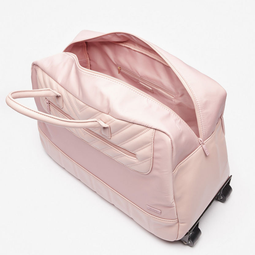 Elle Duffle Trolley Duffle Bag with Retractable Handle and Zip Closure-Duffle Bags-image-5