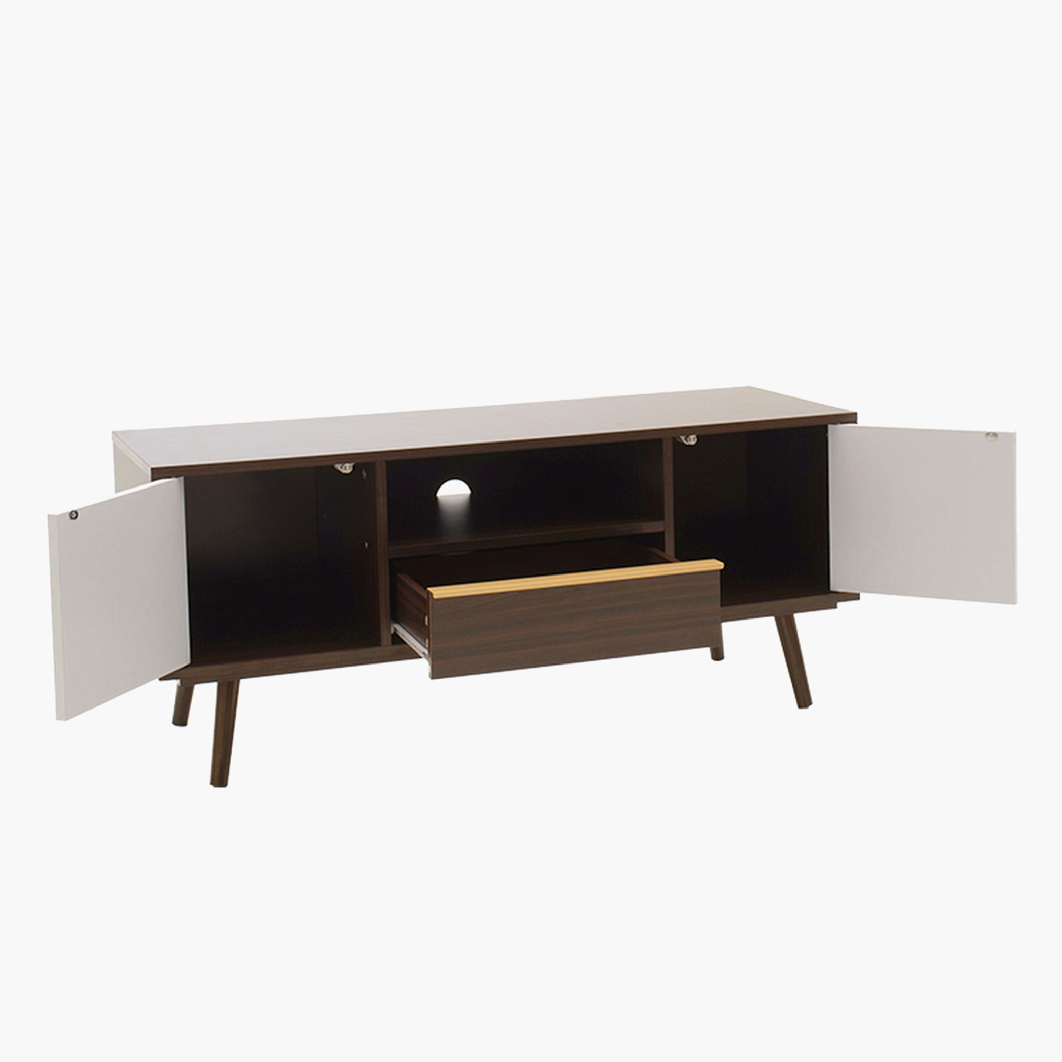 Solid Wooden Top TV Unit with Drawer - 110x39x47 cms-furniture-livingroom-tvandmediaunits-image-3