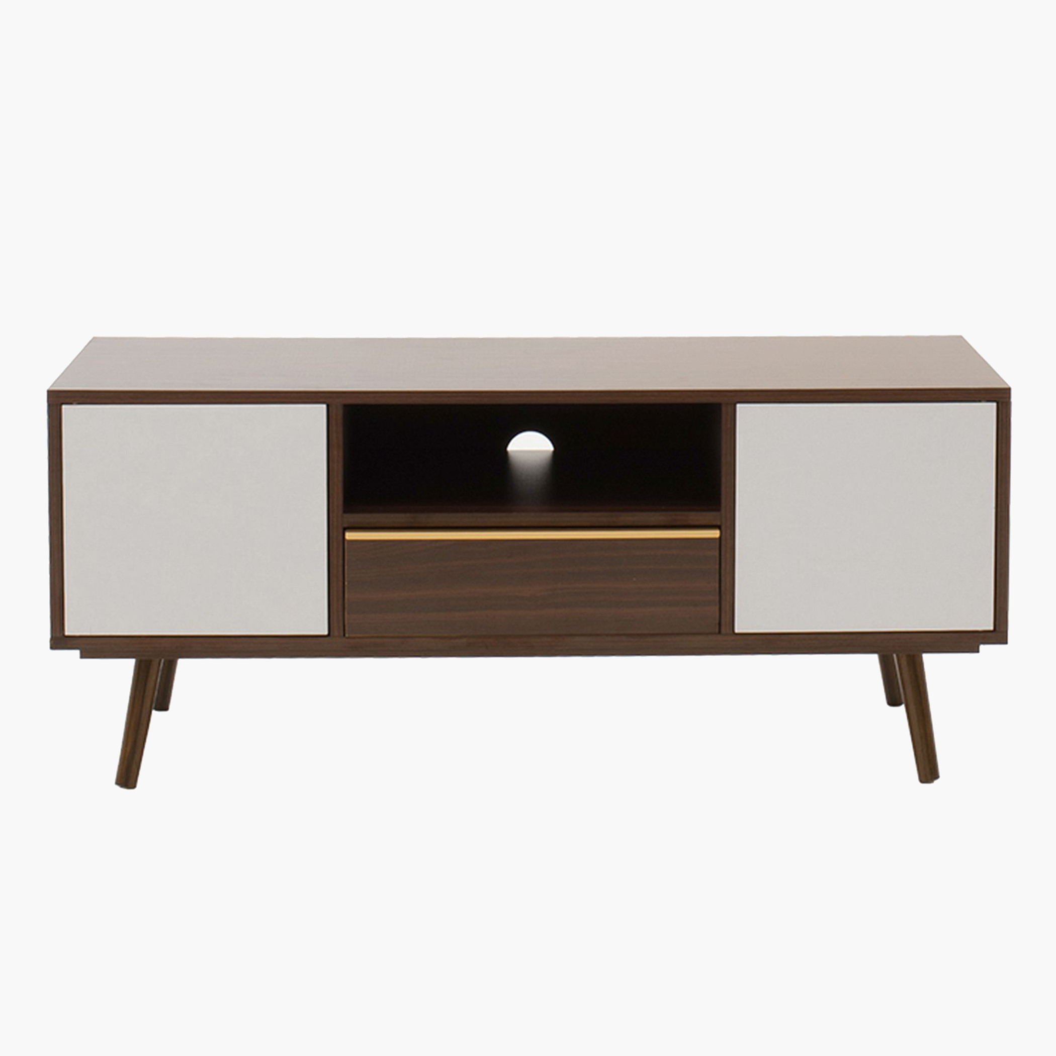 Solid Wooden Top TV Unit with Drawer - 110x39x47 cms-furniture-livingroom-tvandmediaunits-image-4
