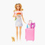 Barbie Doll & Accessories, Travel Set with Puppy, Suitcase, Barbie 'Malibu' with Blonde Hair-toys-dollsandplaysets-dollplaysets-image-4