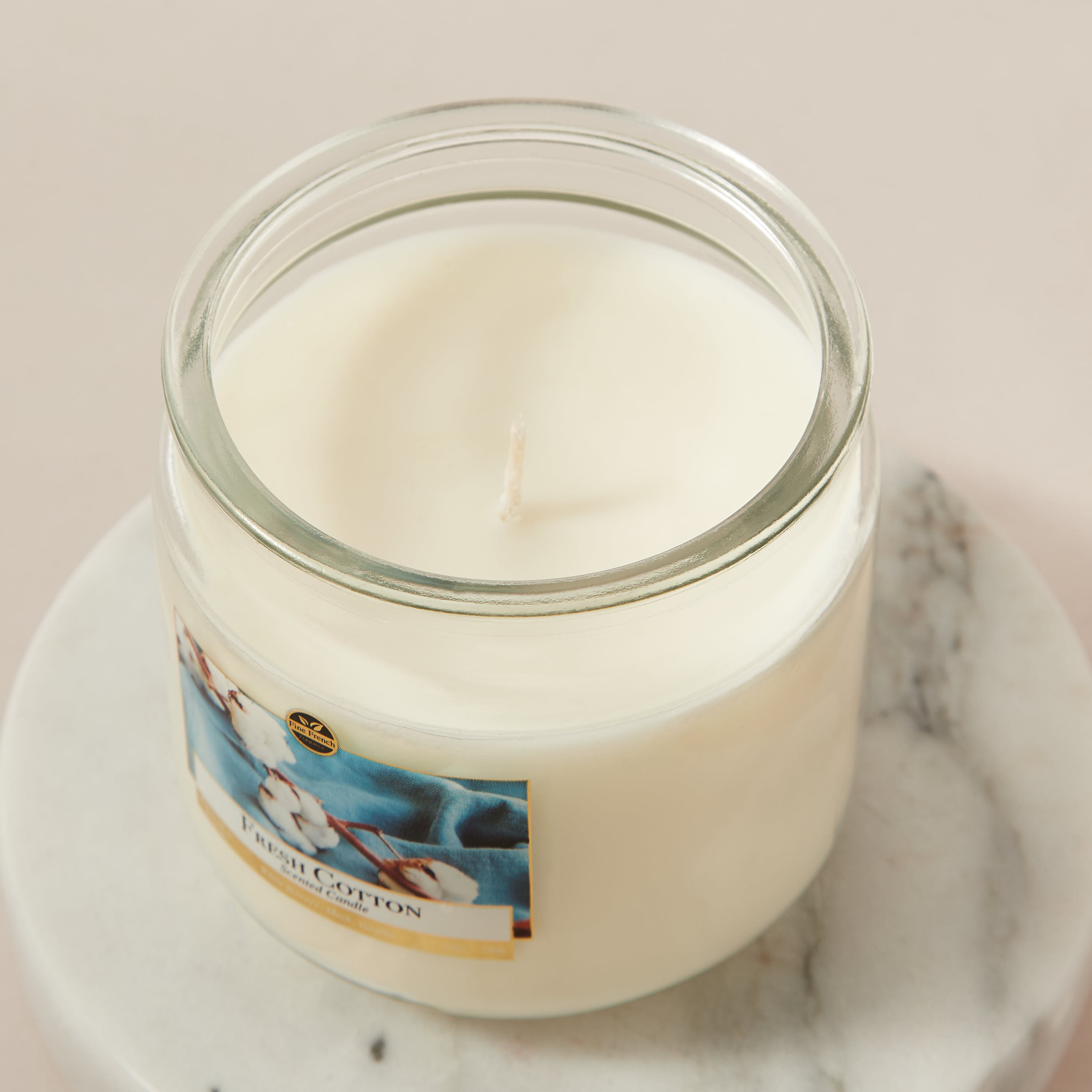 Fresh Cotton Scented Jar Candle - 280 gms-household-homefragrance-candles-image-3