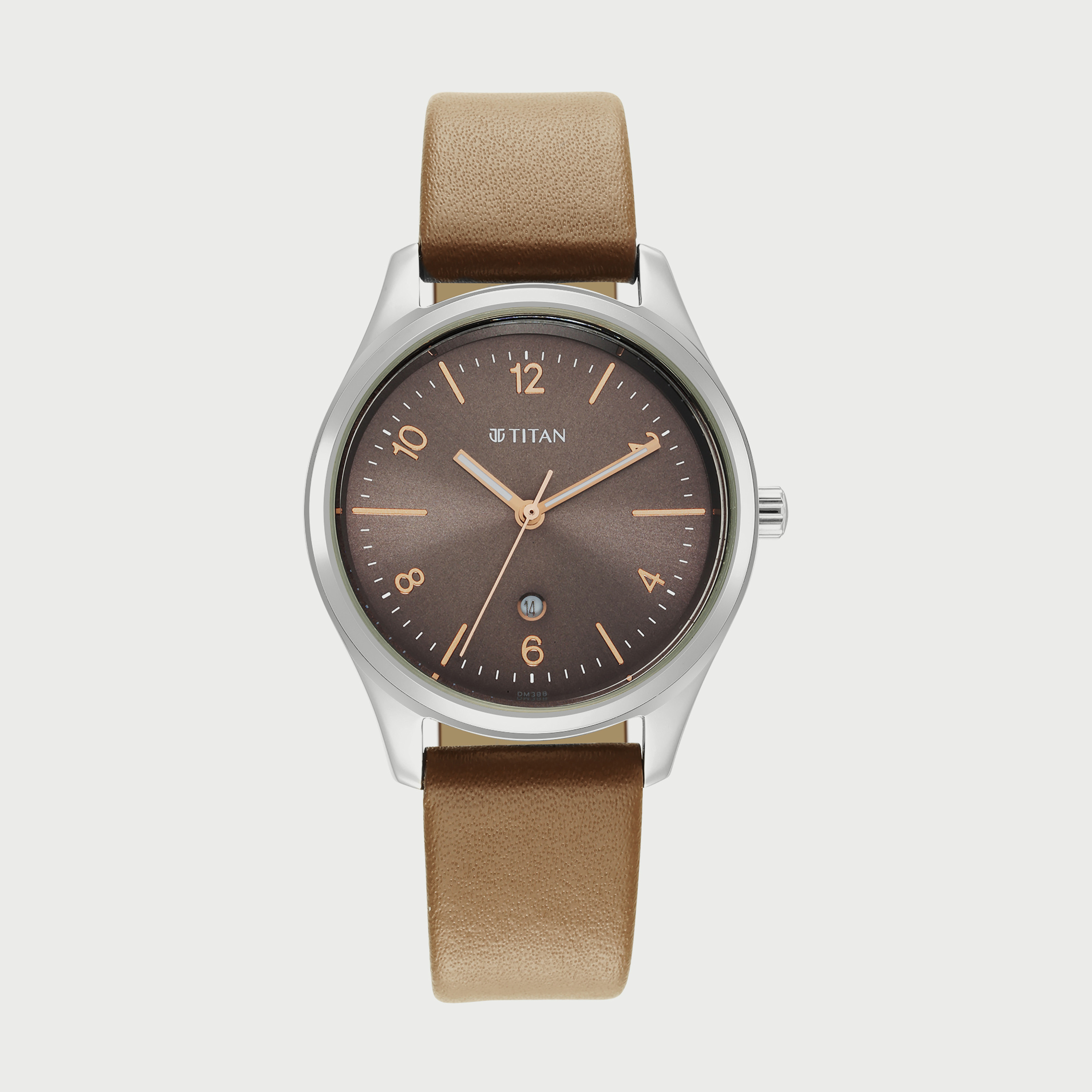 Light leather sale titan watches