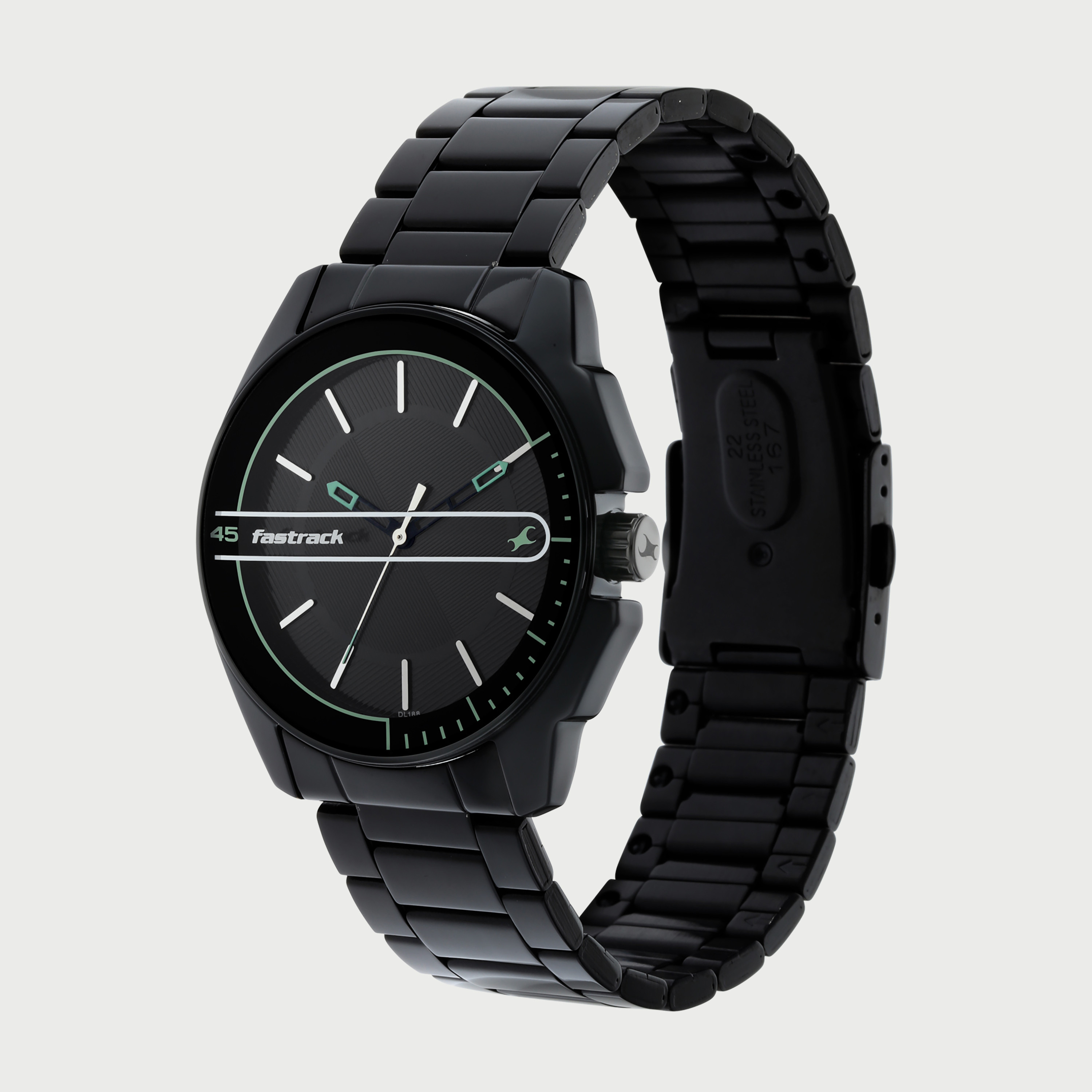 Black metal discount strap watches fastrack