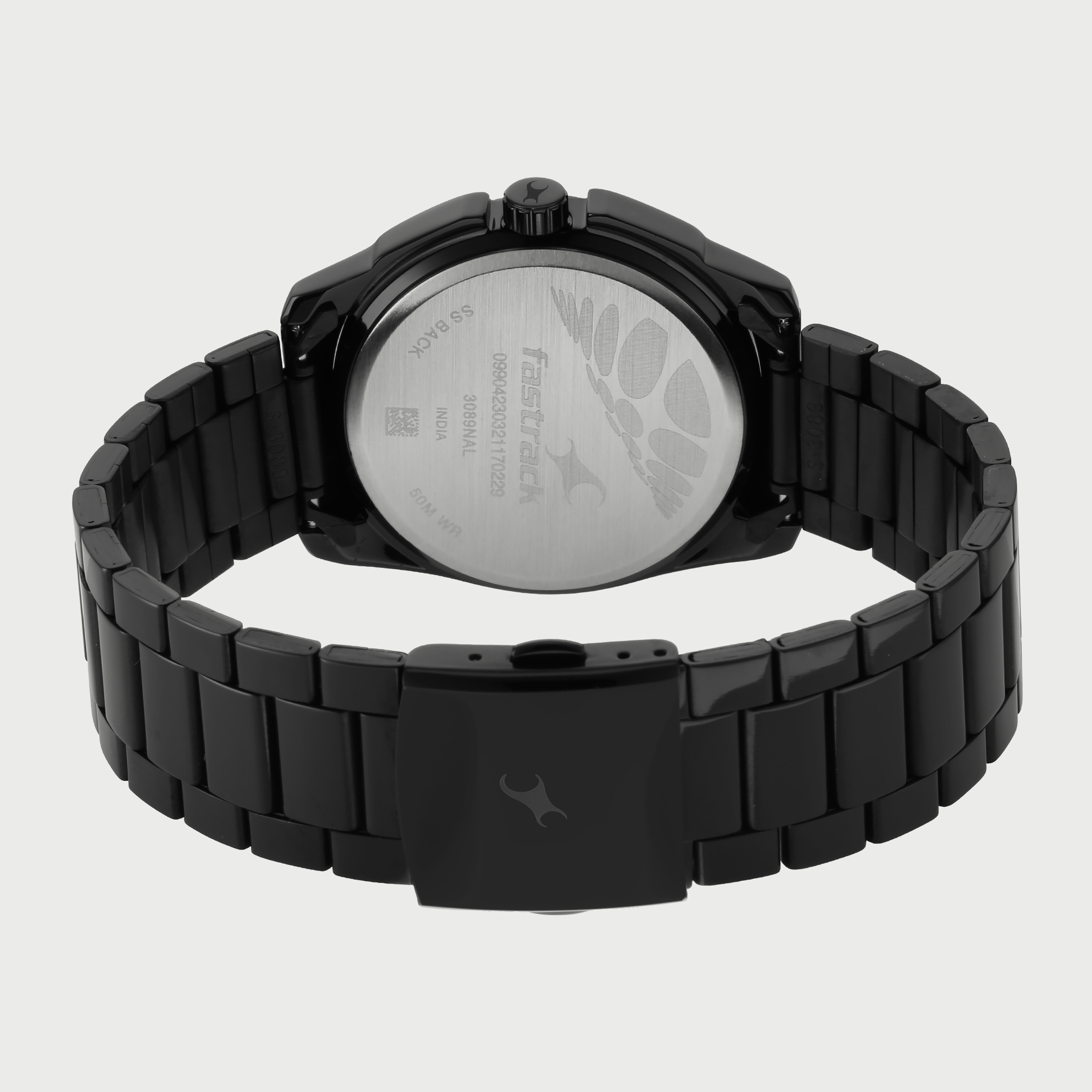 Fastrack black clearance metal strap watches