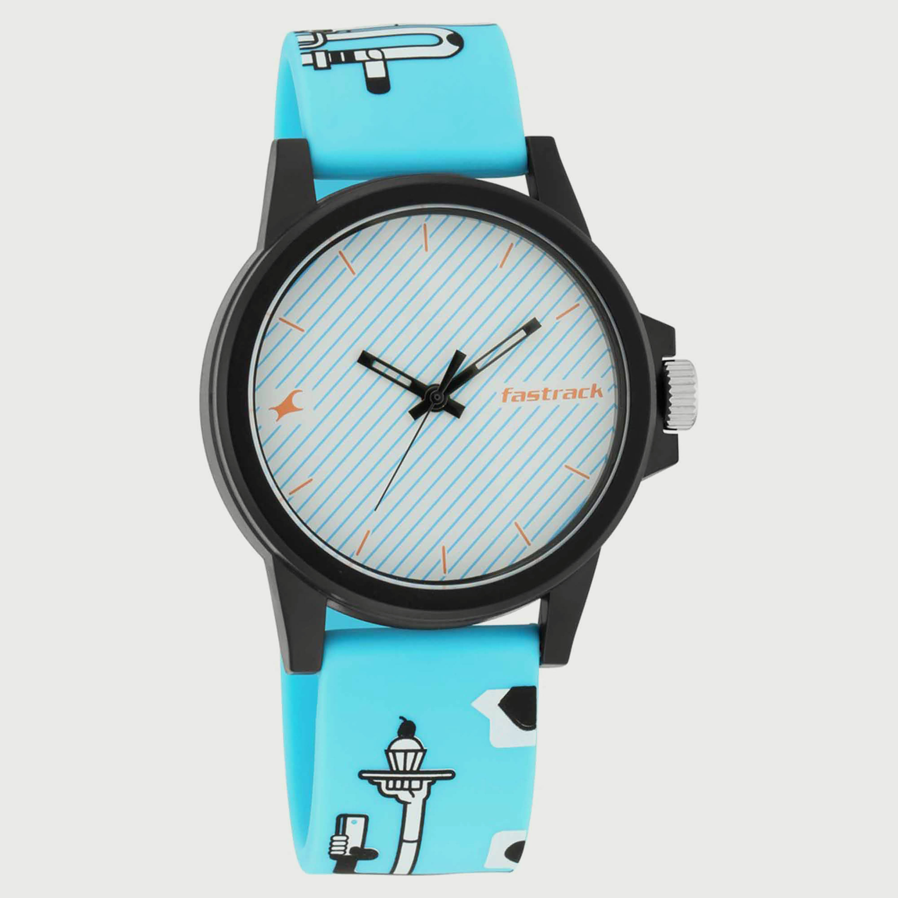 Fastrack Quartz Analog Black Dial Plastic Strap Watch for Unisex