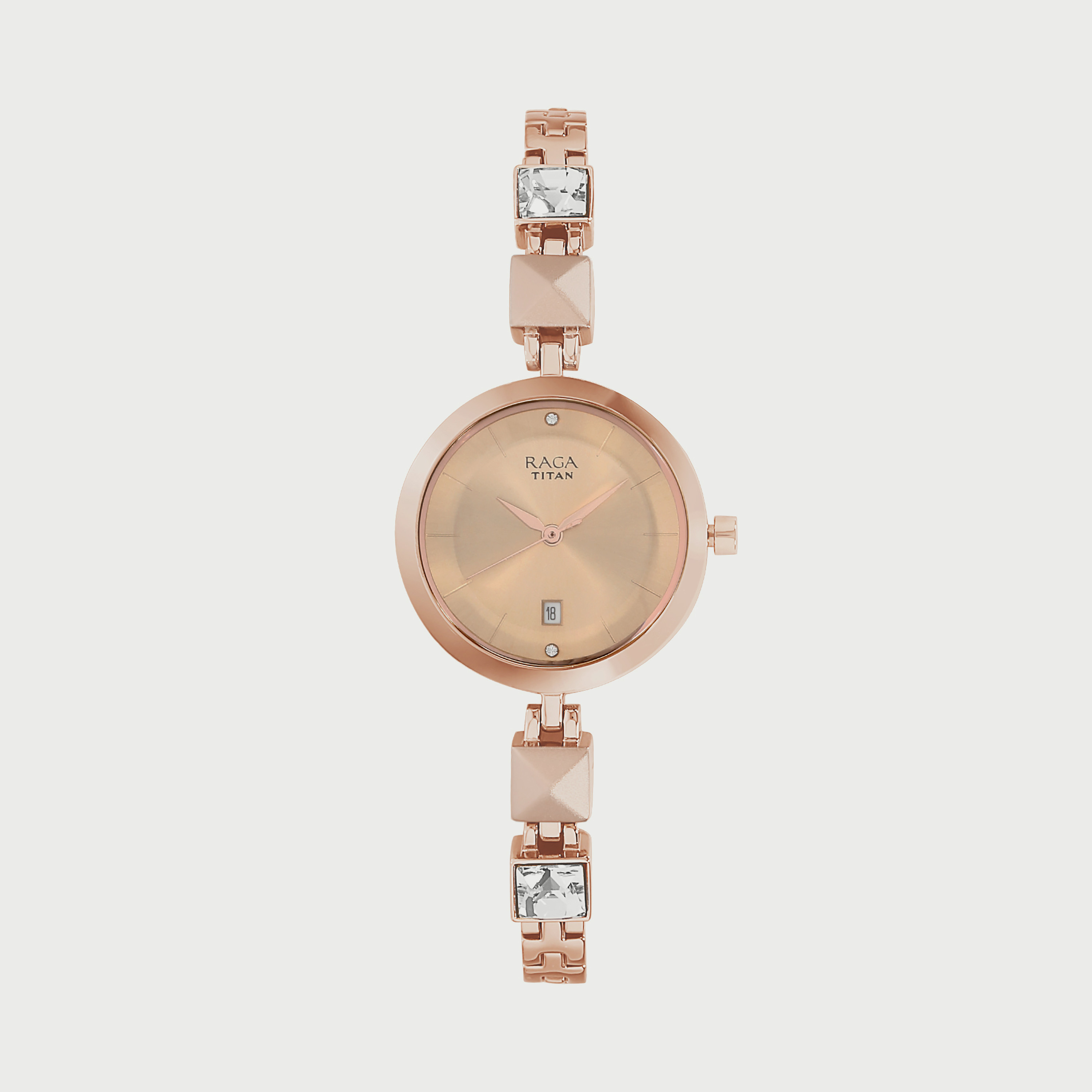 Titan rose gold deals watch