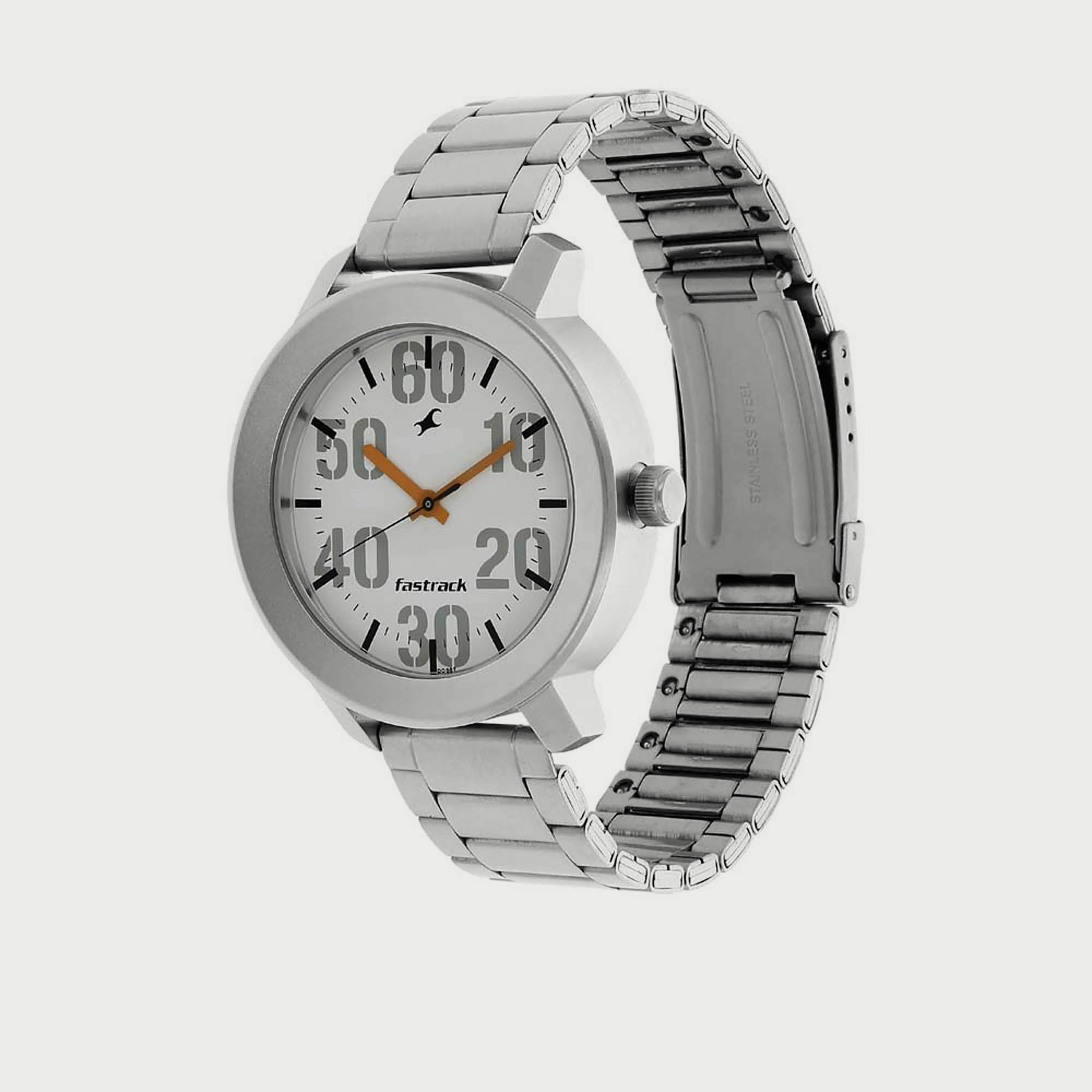 Buy Fastrack Silver Analog Stainless Steel Strap Watch 3121SM01