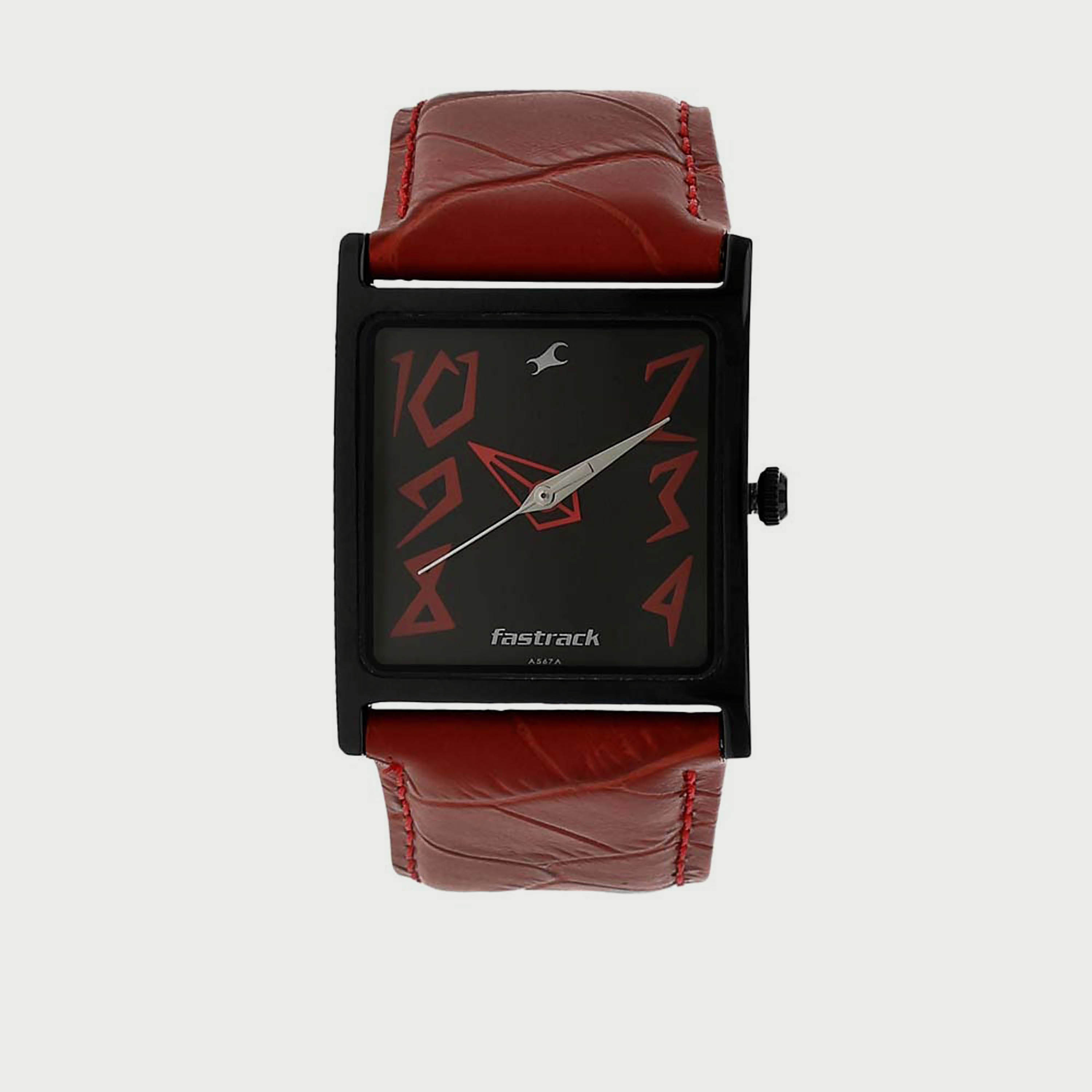 Buy Women s Fastrack Red Analog Leather Strap Watch 9735NL01 Online Centrepoint UAE