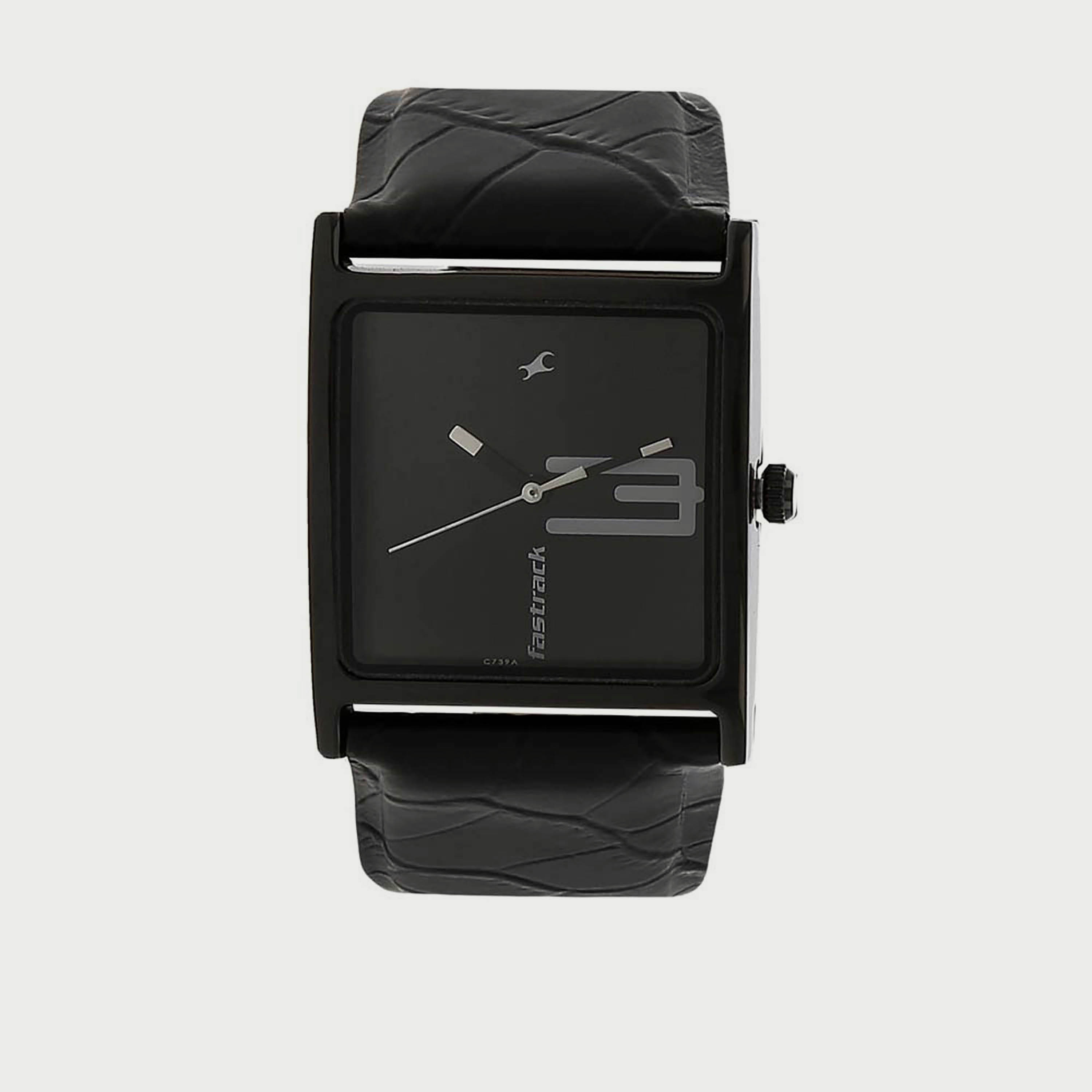 Fastrack black analog online watch