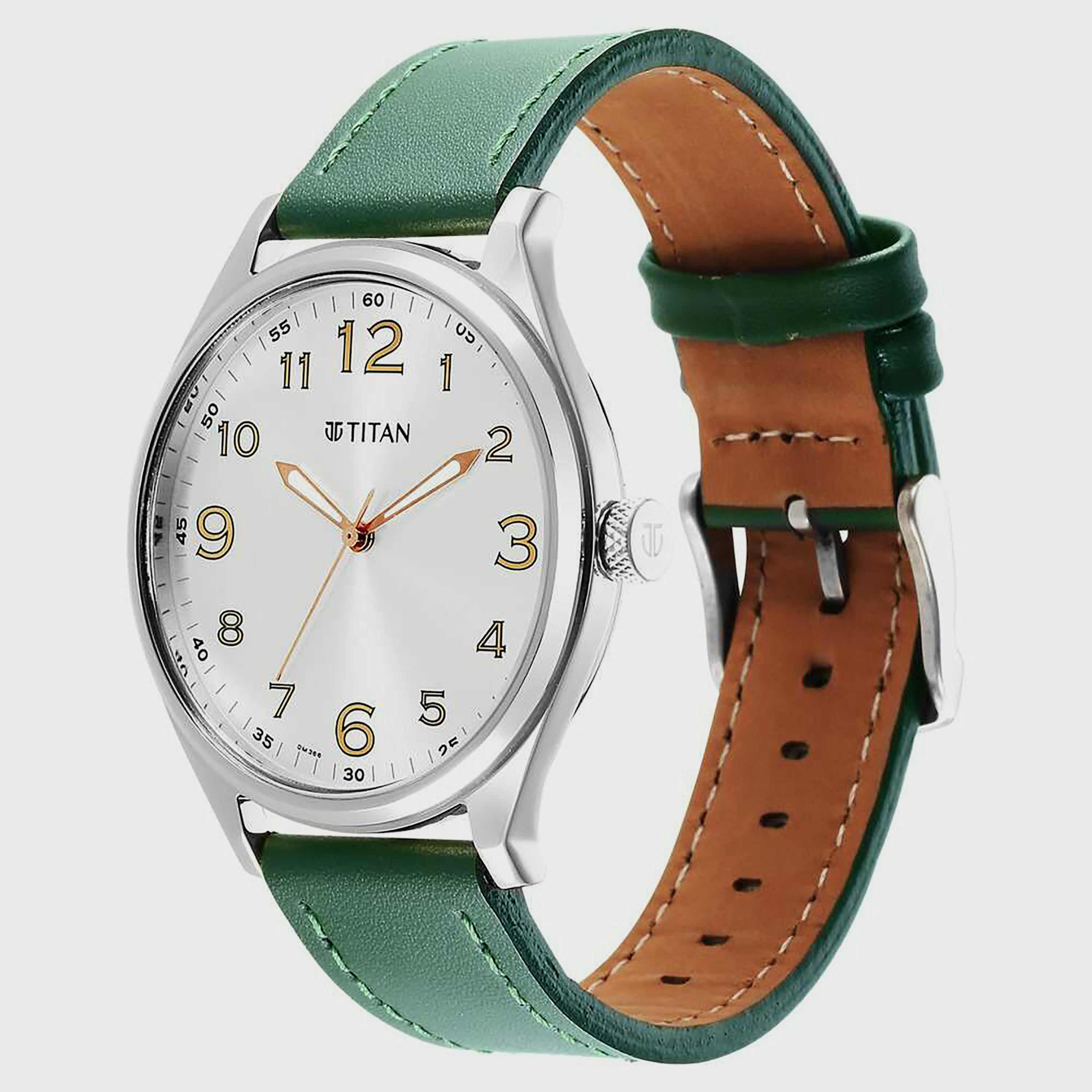 Titan green hot sale strap watch