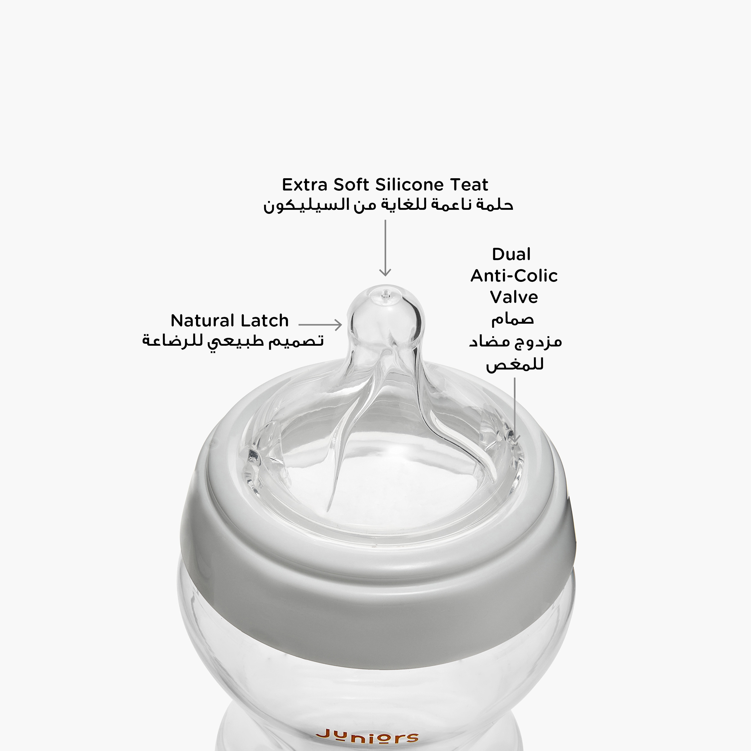 Juniors Just Like Nature Ergonomic Anti-Colic Feeding Bottle - 150 ml-baby-feeding-feedingbottles-bottlesandteats-image-4