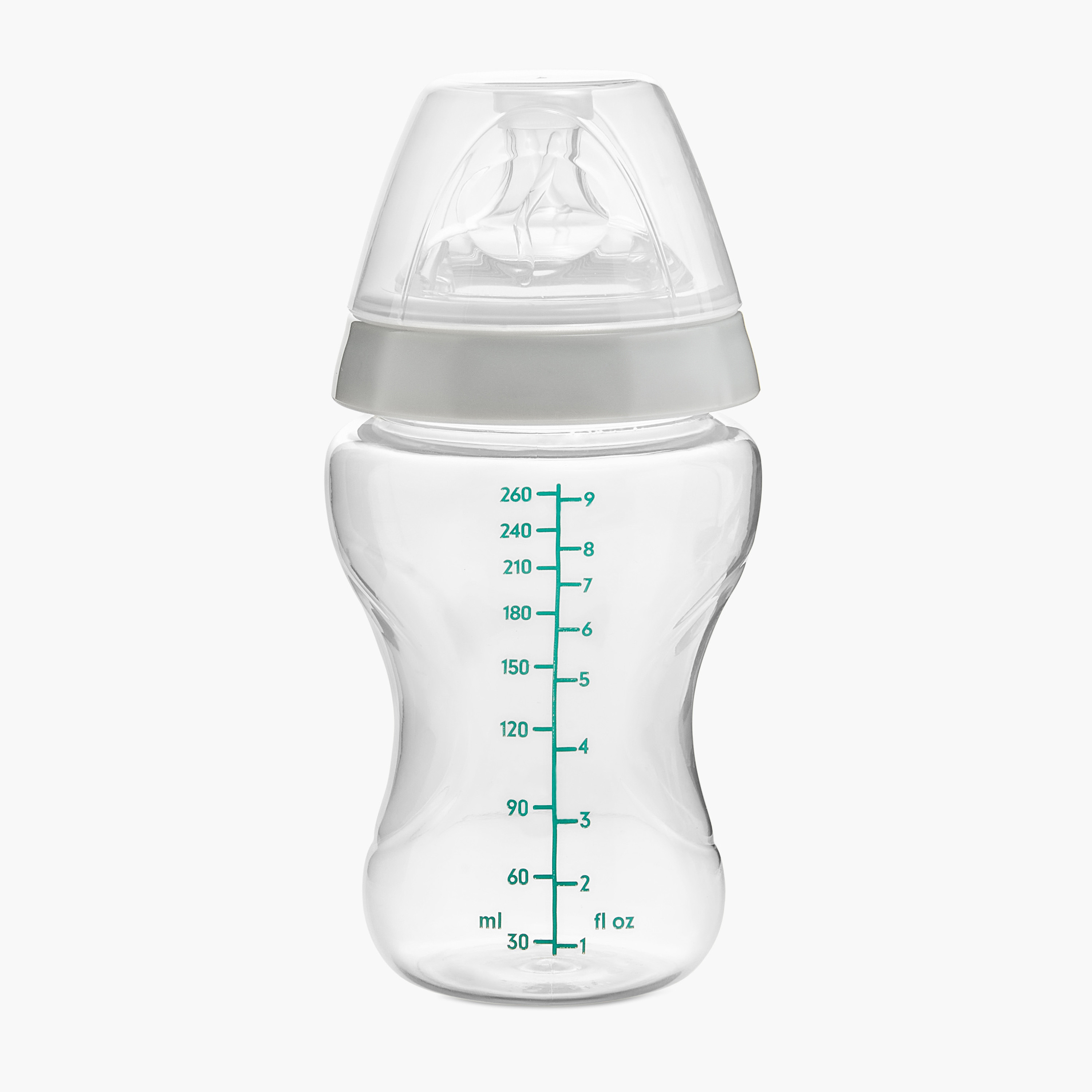Juniors Just Like Nature Ergonomic 260 ml Feeding Bottle with Anti-Colic Teat - Grey-baby-feeding-feedingbottles-bottlesandteats-image-2