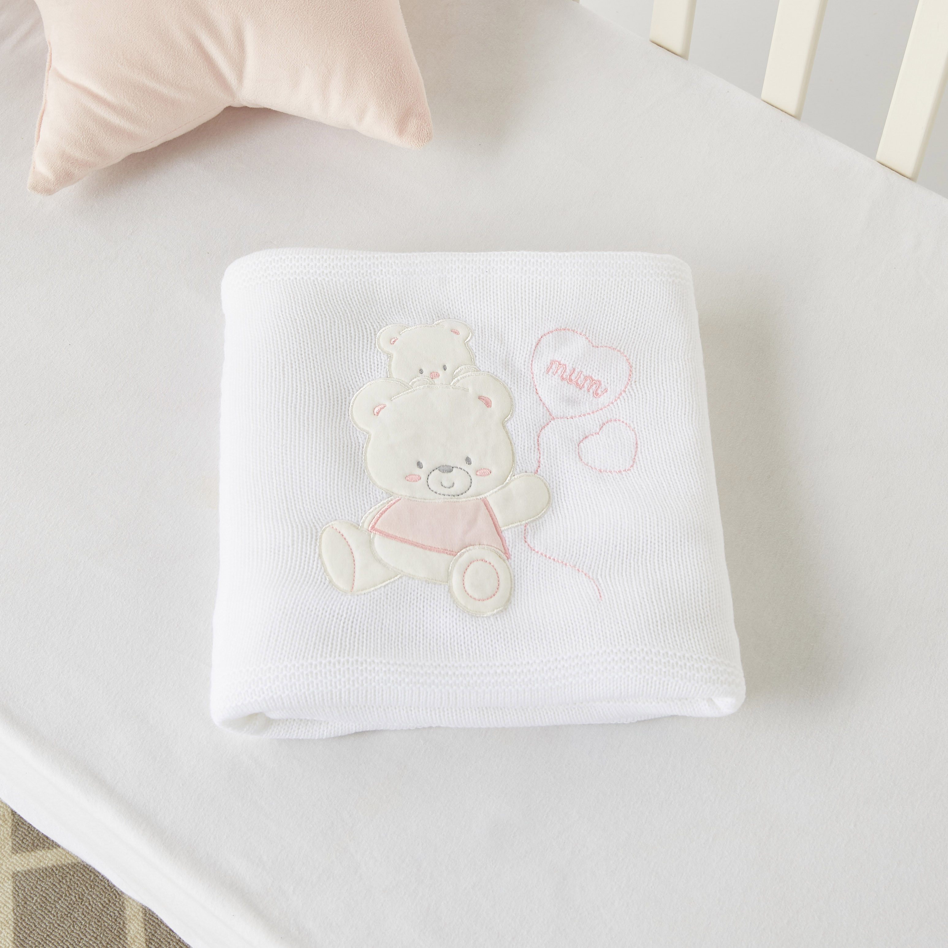 Juniors Teddy Bear Applique Baby Shawl - 80x90 cm-baby-nursery-blanketsandswaddles-blanketsandquilts-image-4