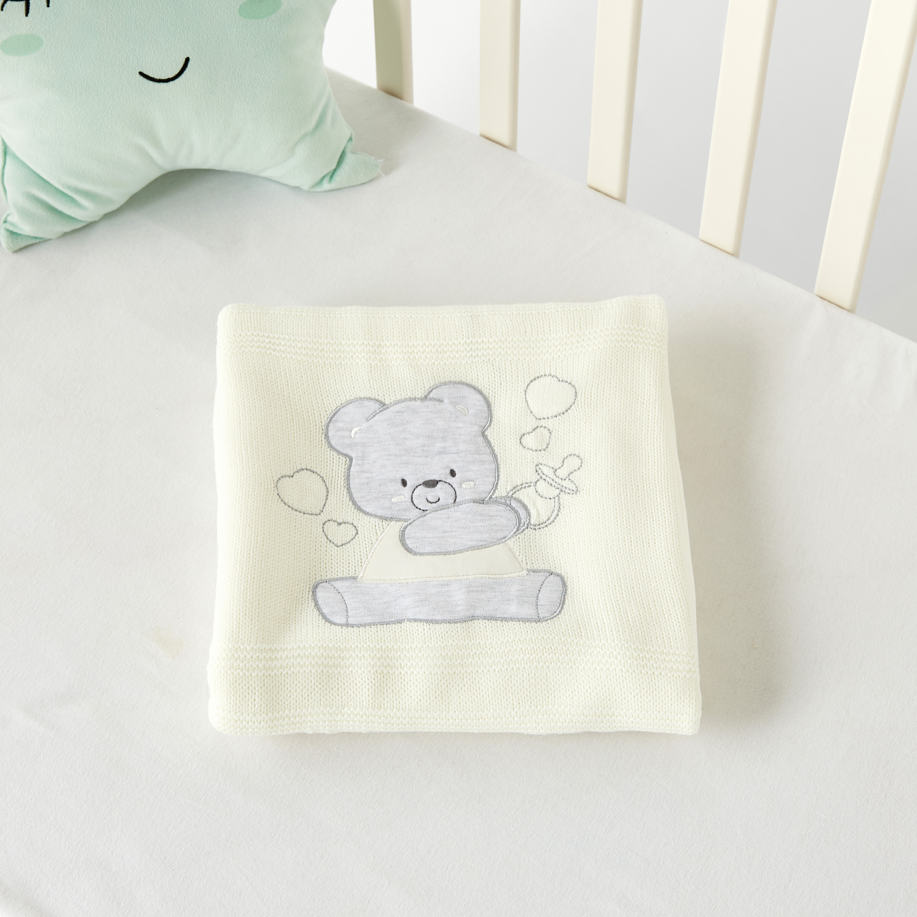 Juniors Teddy Bear Applique Baby Shawl - 80x90 cm-baby-nursery-blanketsandswaddles-blanketsandquilts-image-4
