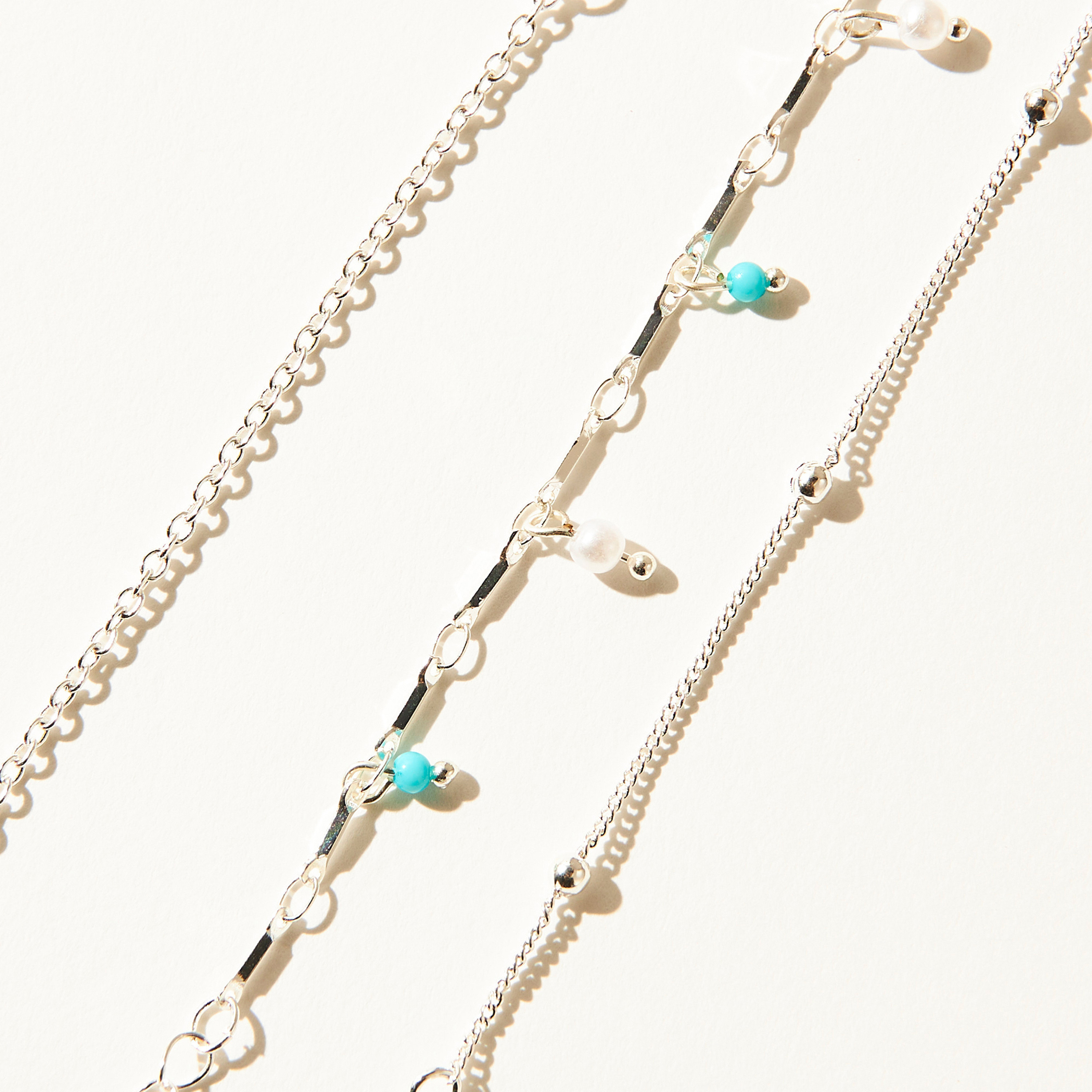 Embellished Anklet with Lobster Clasp - Set of 3-women-watchesandjewellery-jewellery-anklets-image-3